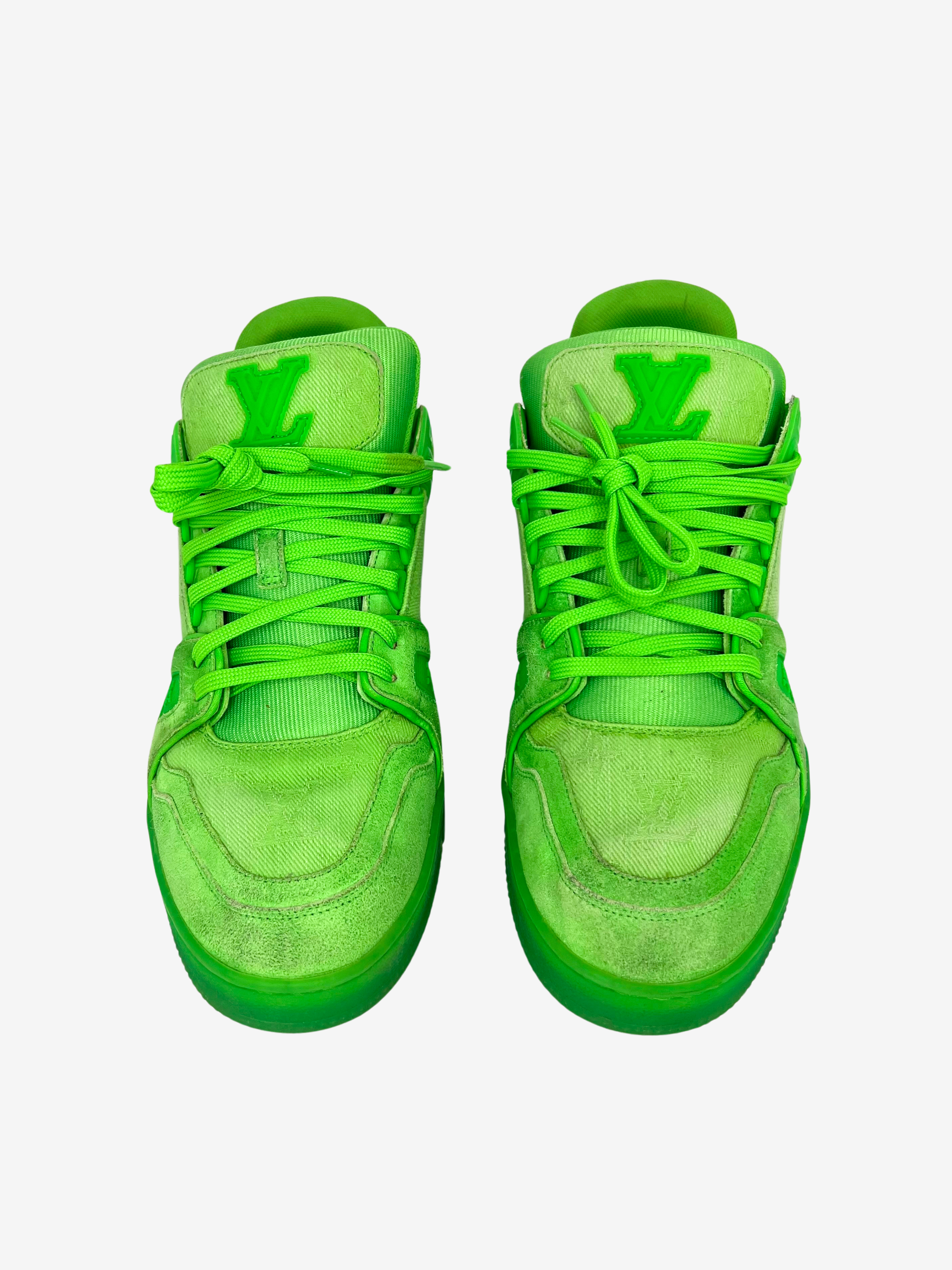 Louis Vuitton Lime Green Suede Trainer Sneaker 5