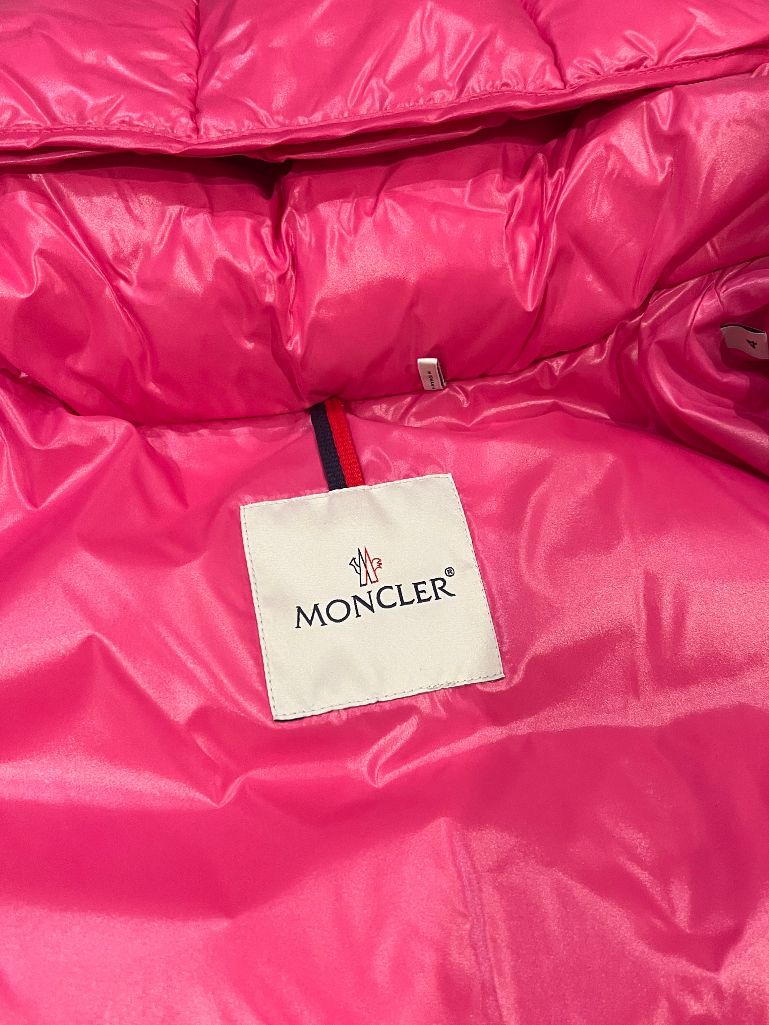Moncler Pink Maya Short Down Jacket 8