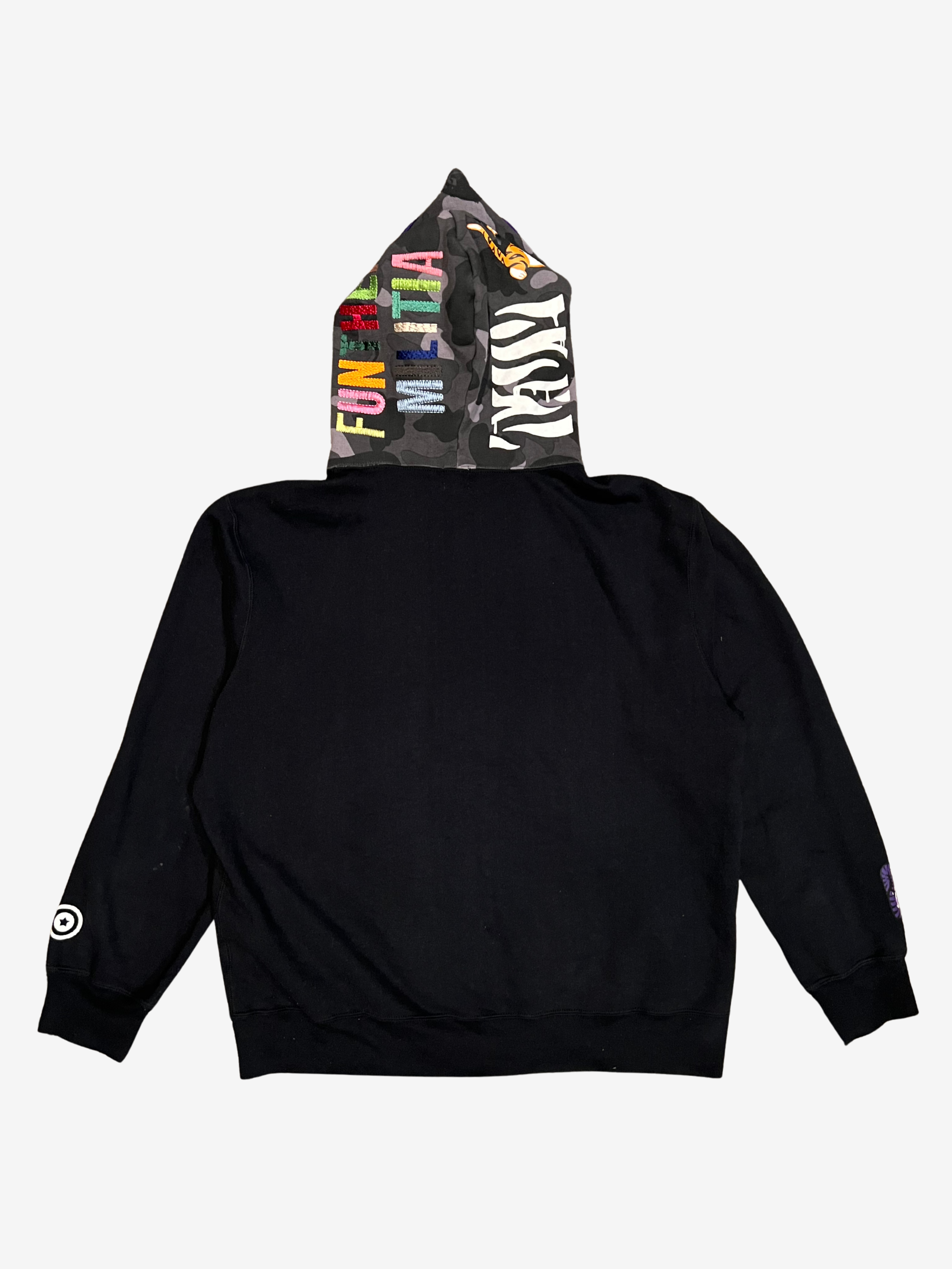 Black Purple Tiger Shark Full Zip Up Shark Hoodie