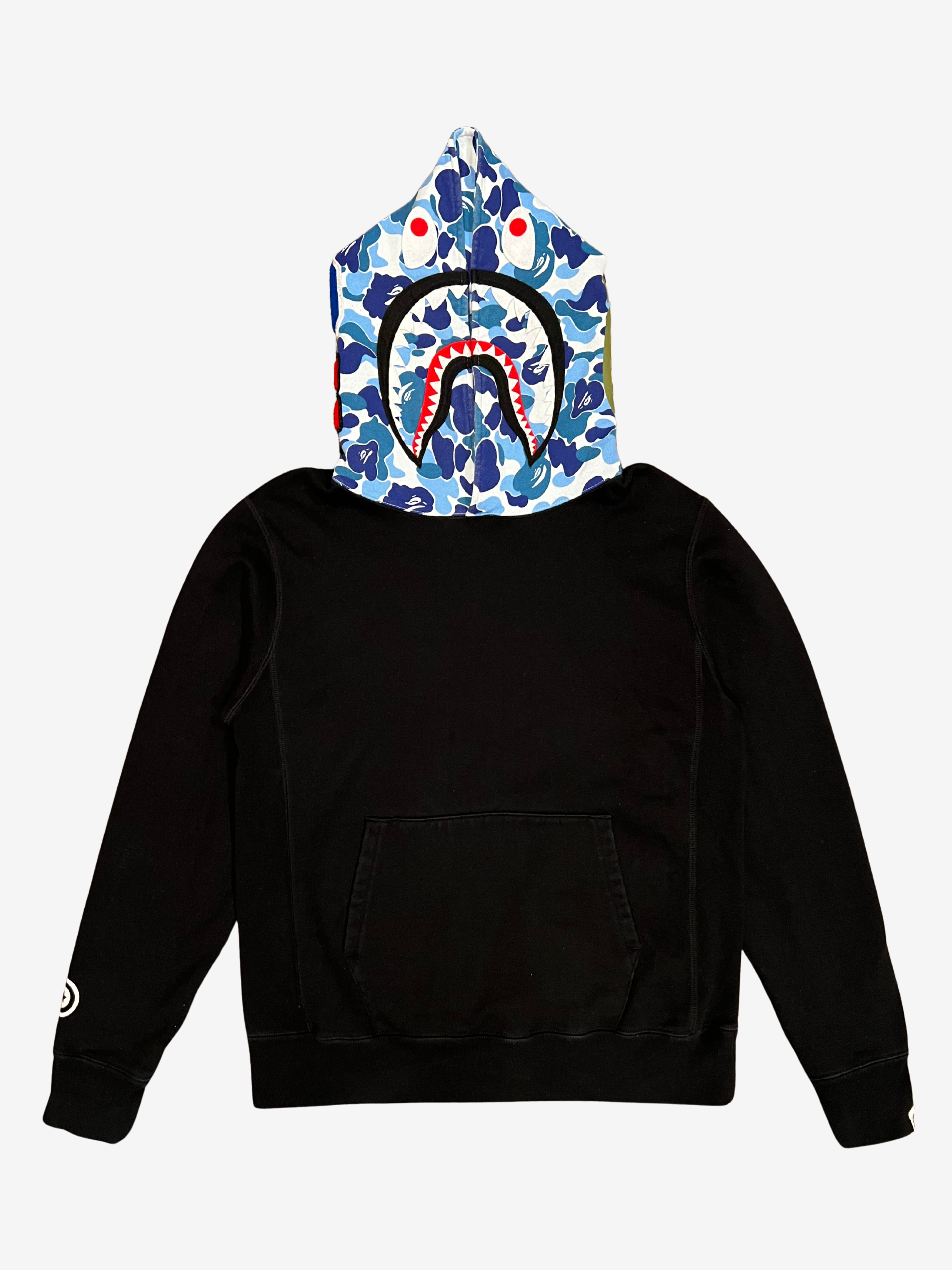 Blue ABC Camo Pullover Shark Hoodie