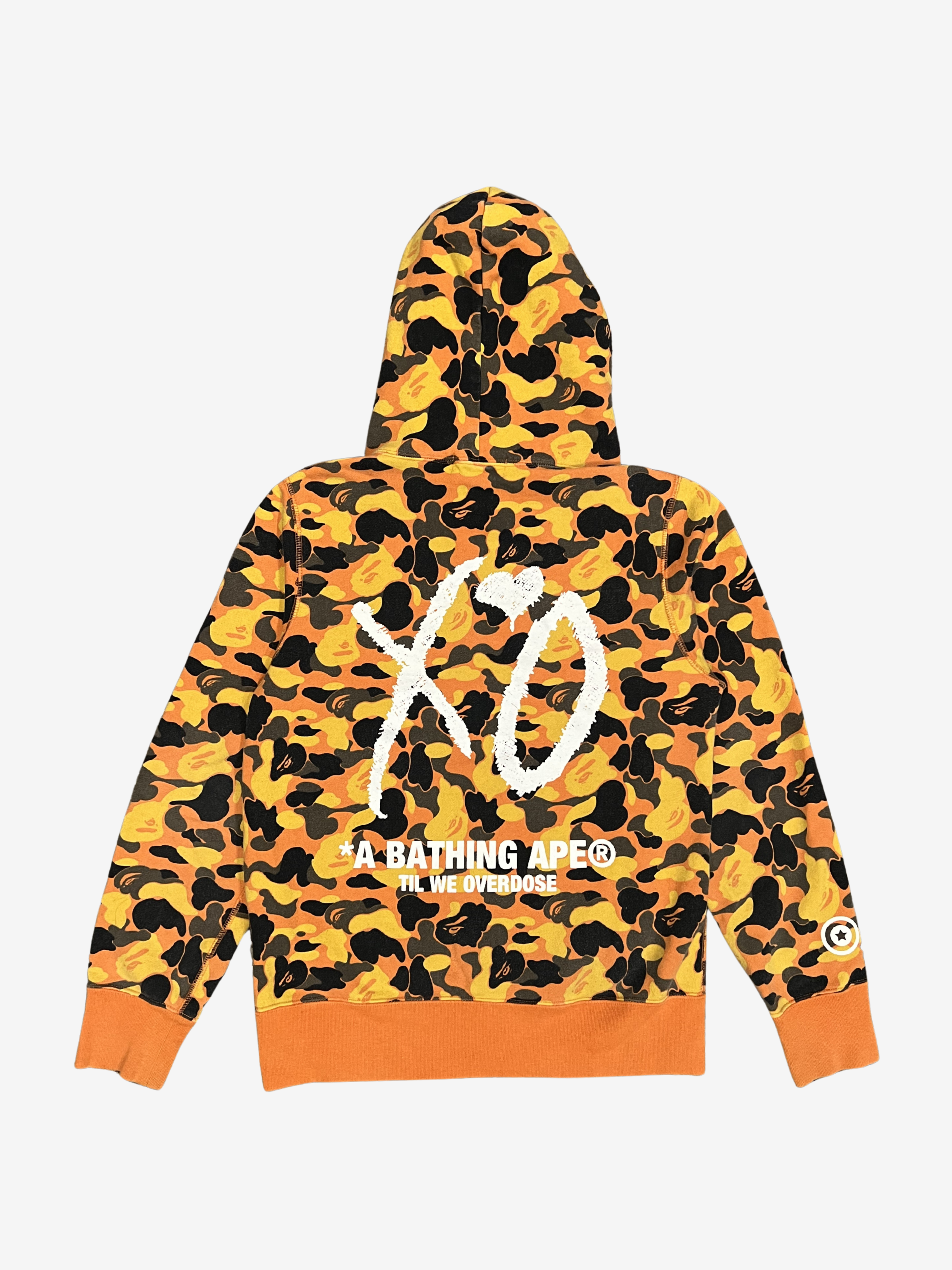 x XO Orange Camo Pullover Shark Hoodie