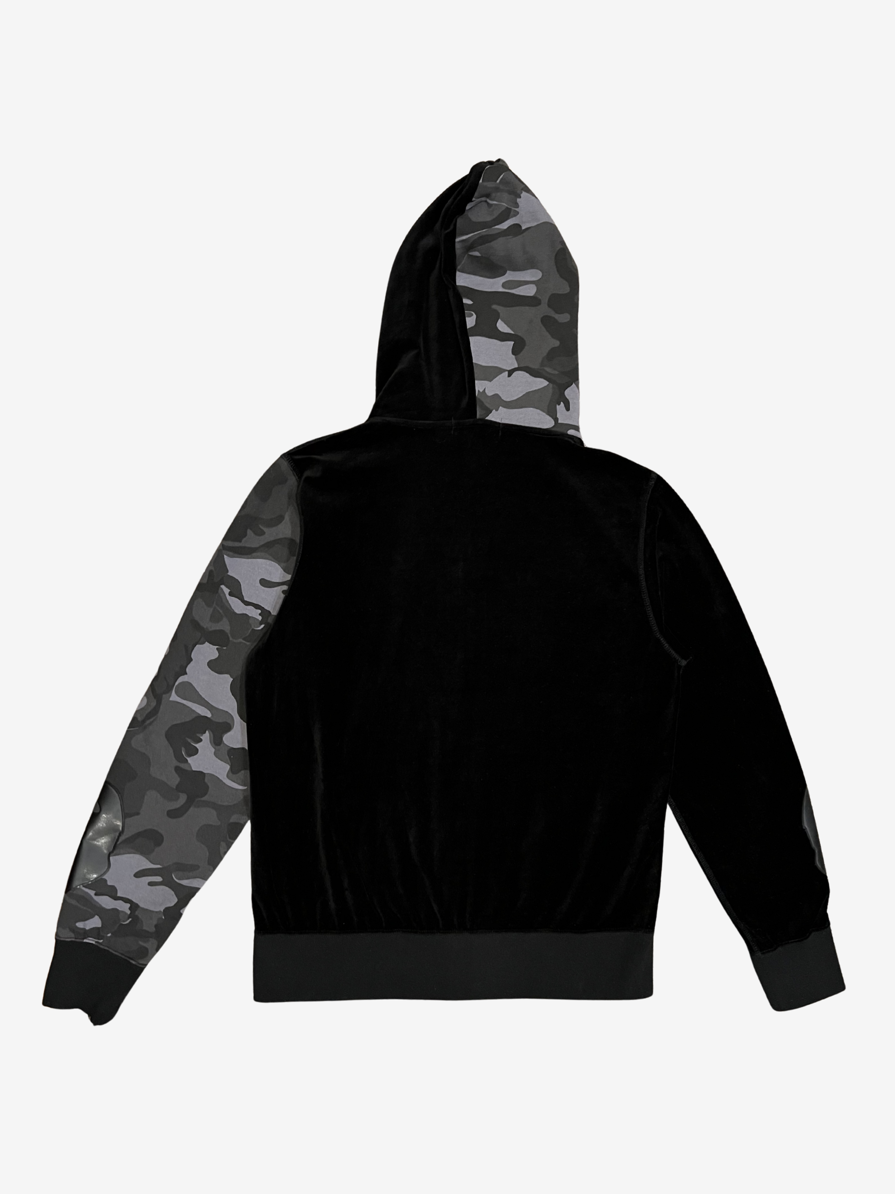 x Mastermind Japan Black Skeleton Head Full Zip Up Shark Hoodie