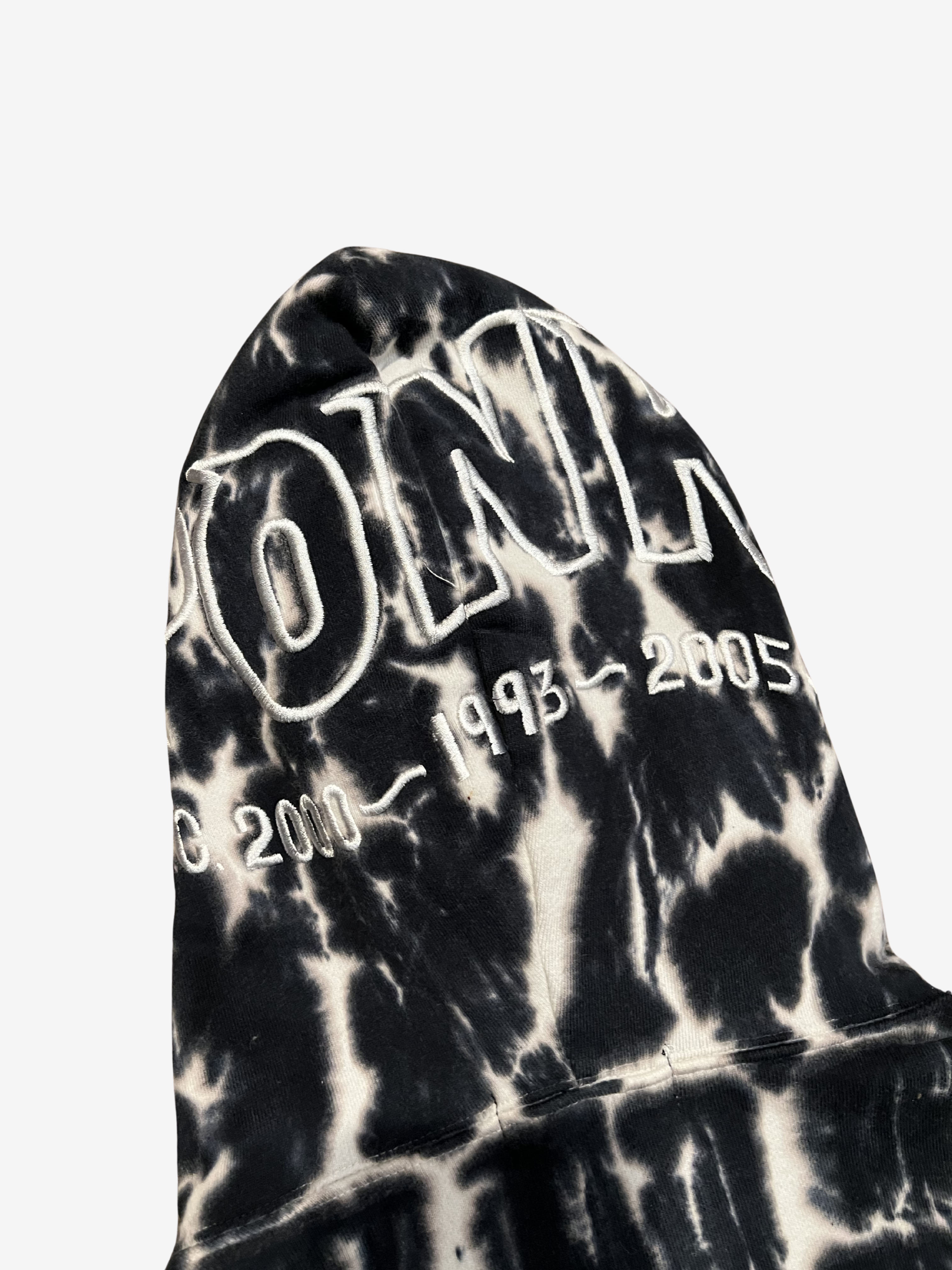 Black Tie Dye PONR Full Zip Up Shark Hoodie