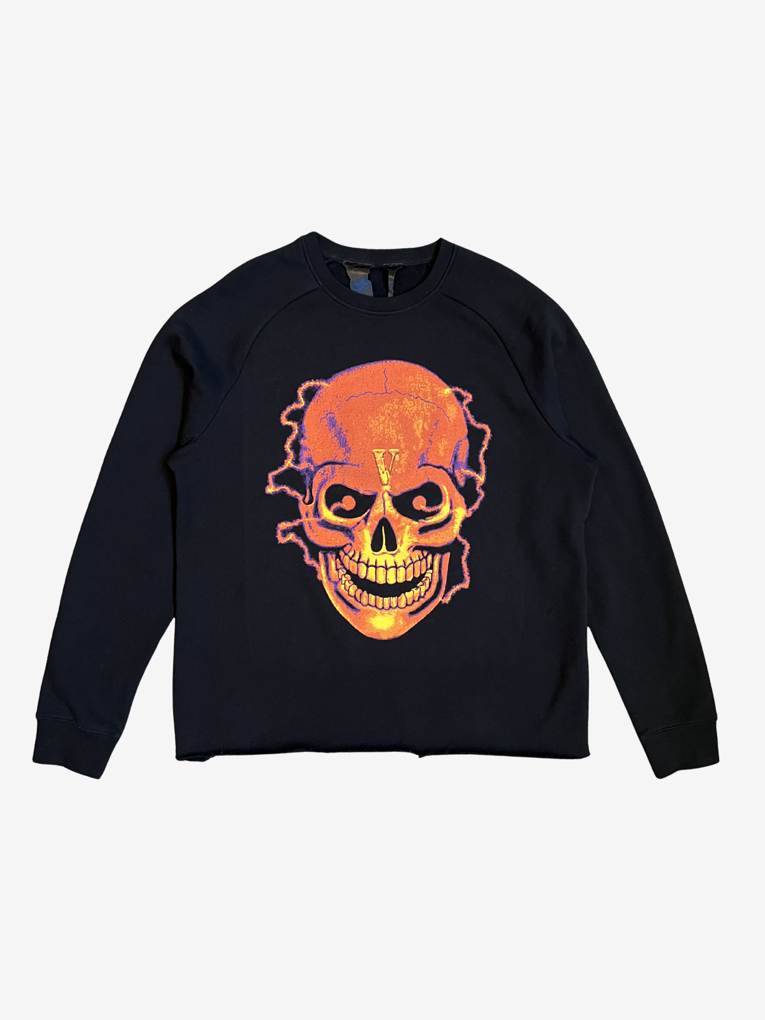 Black Shocker Skull Crewneck