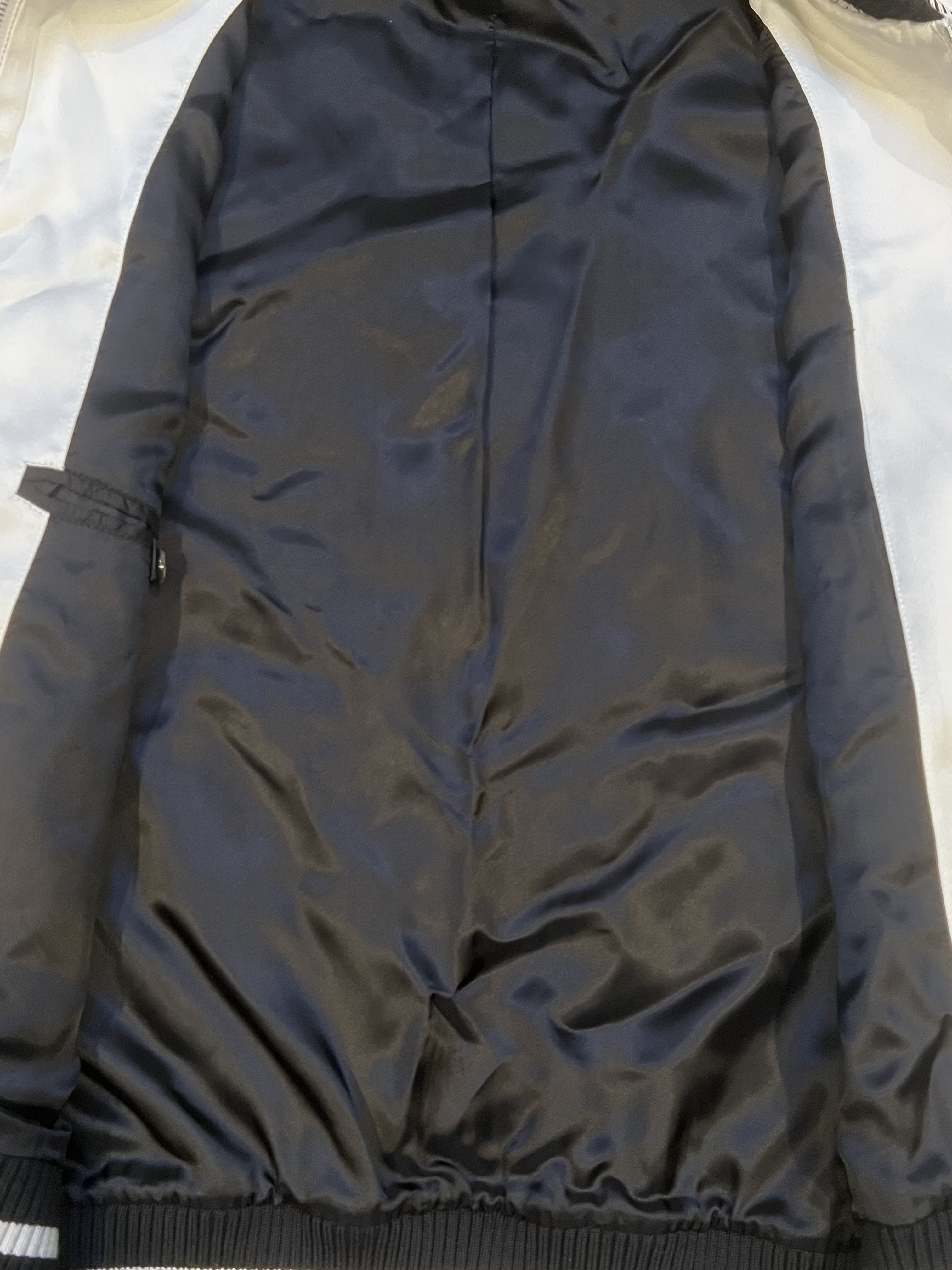 Palm Angels Silver Souvenir Silk Varsity Jacket 5