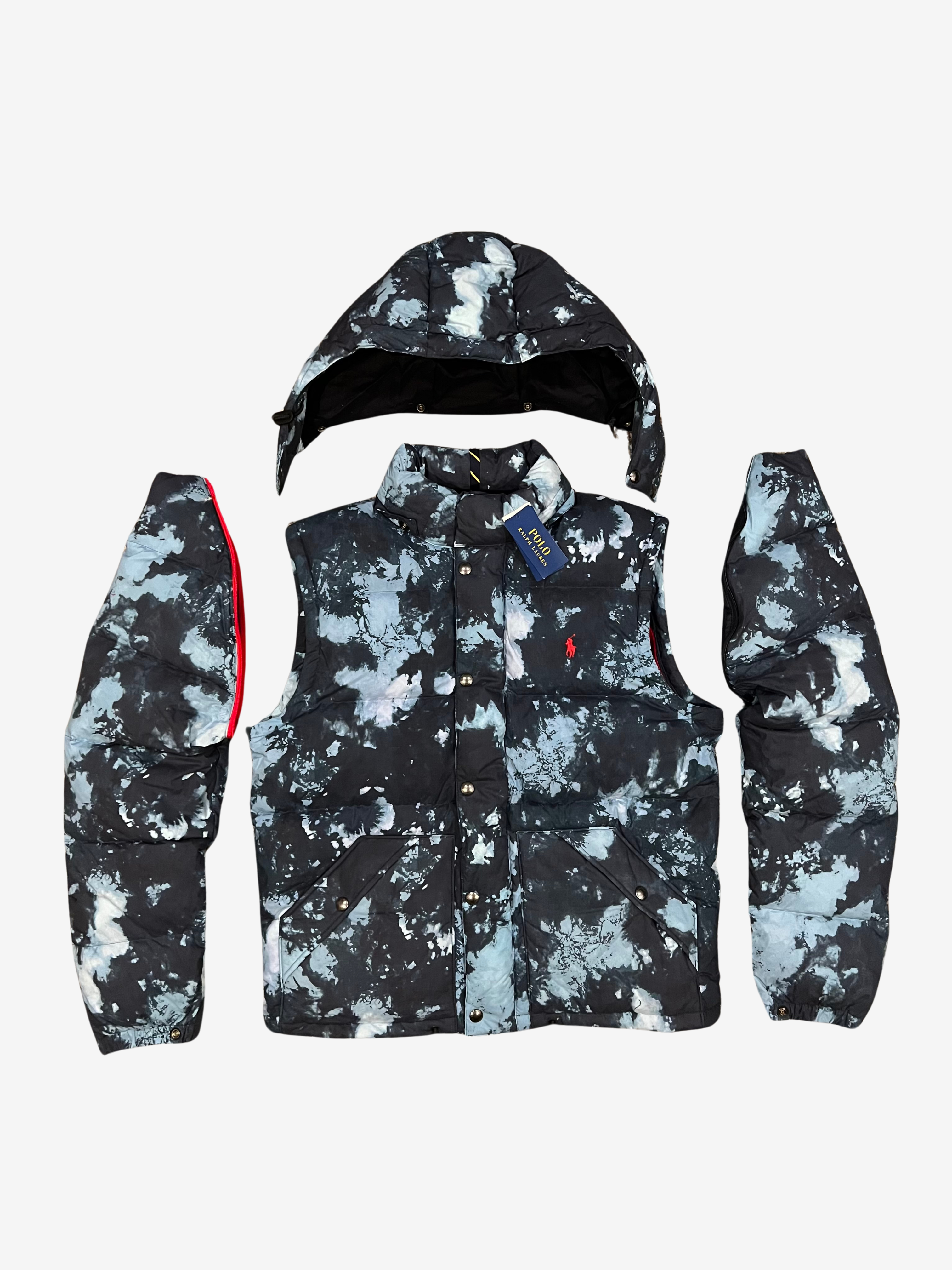 Polo Ralph Lauren Blue Snow Camo Puffer Jacket / Vest