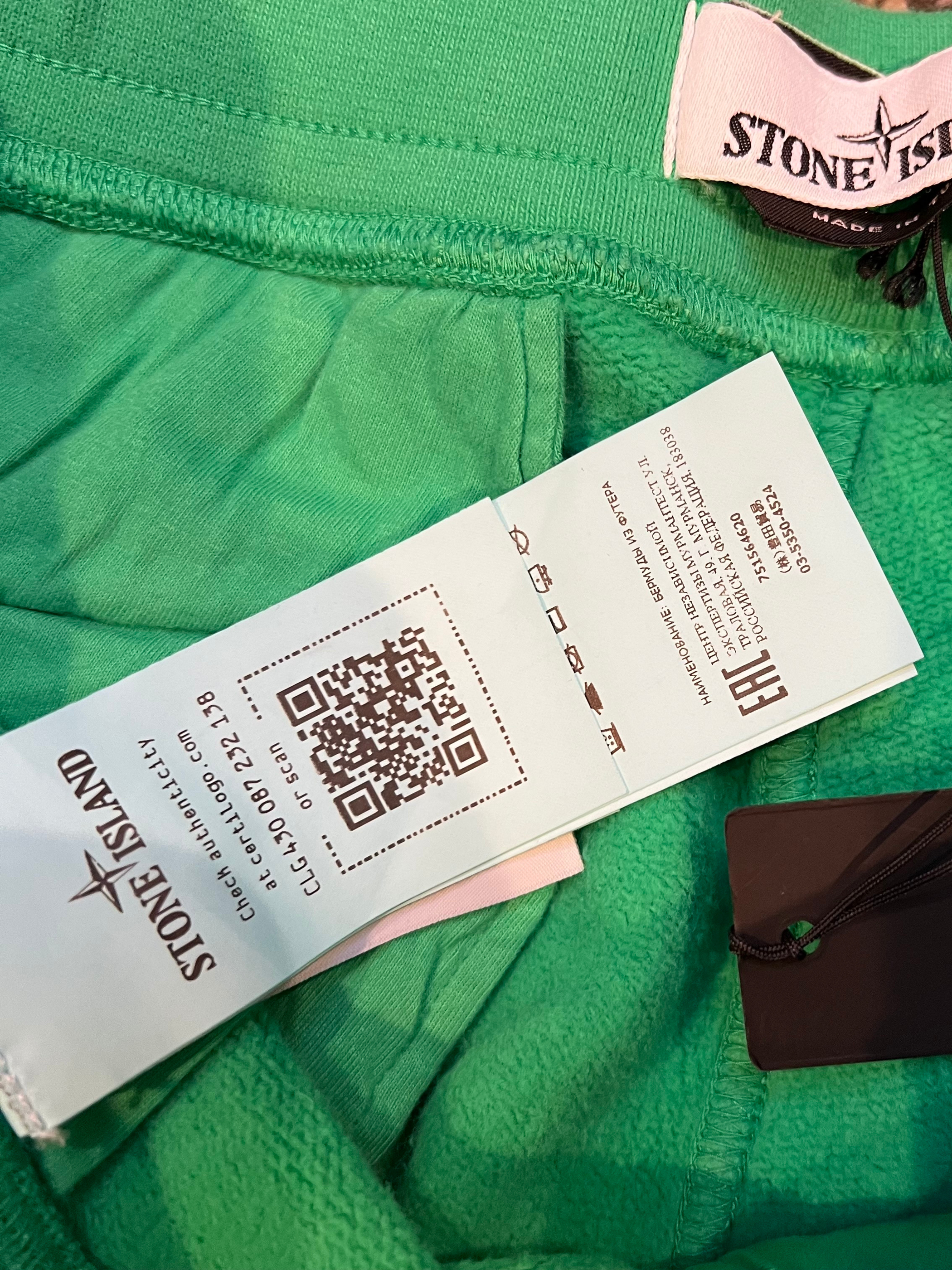 Stone Island Slime Green Bermuda Shorts 5