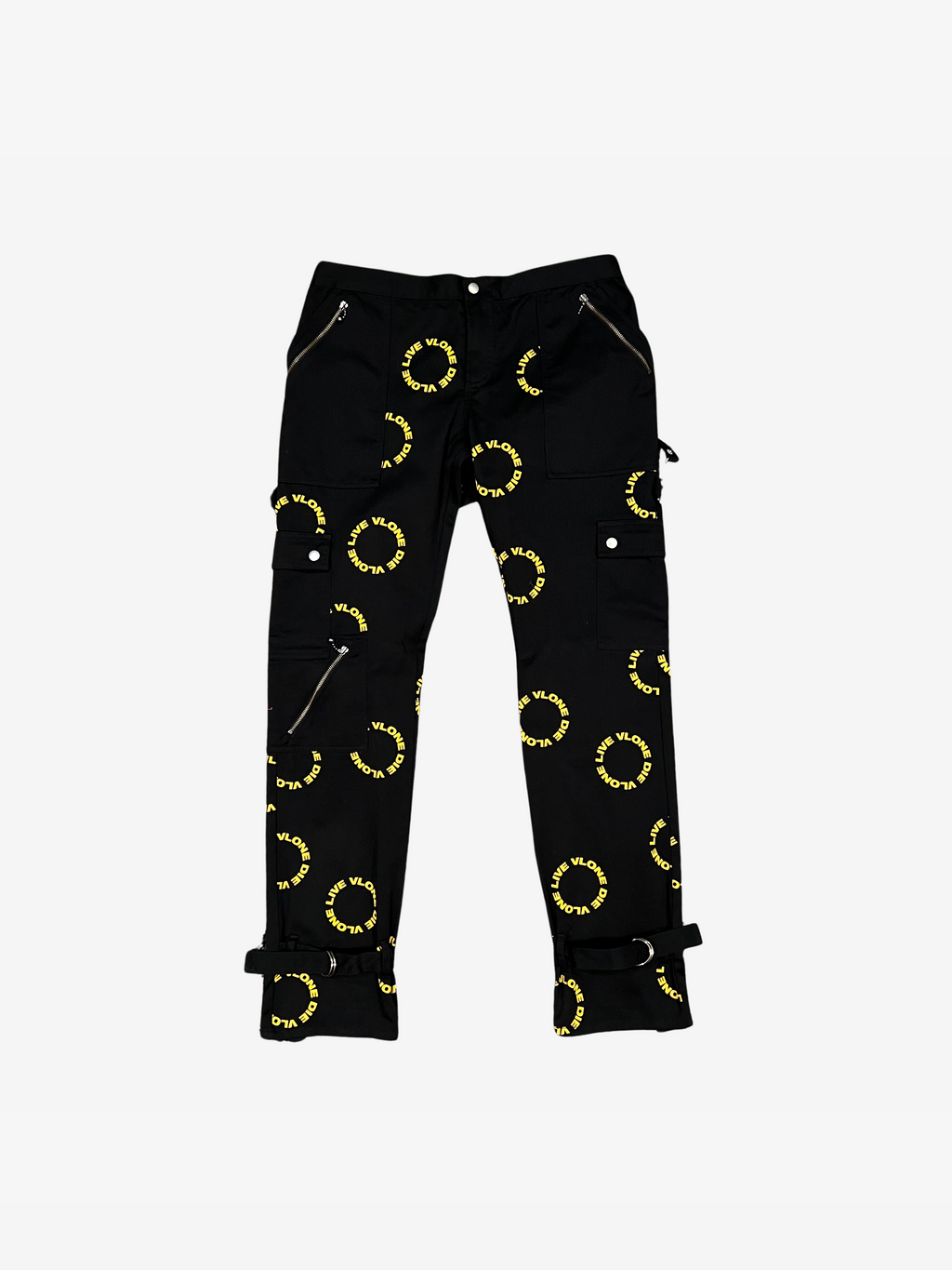 Vlone Black With Yellow Logo Bondage Pants – HYPEVAULT ENTERPRISES