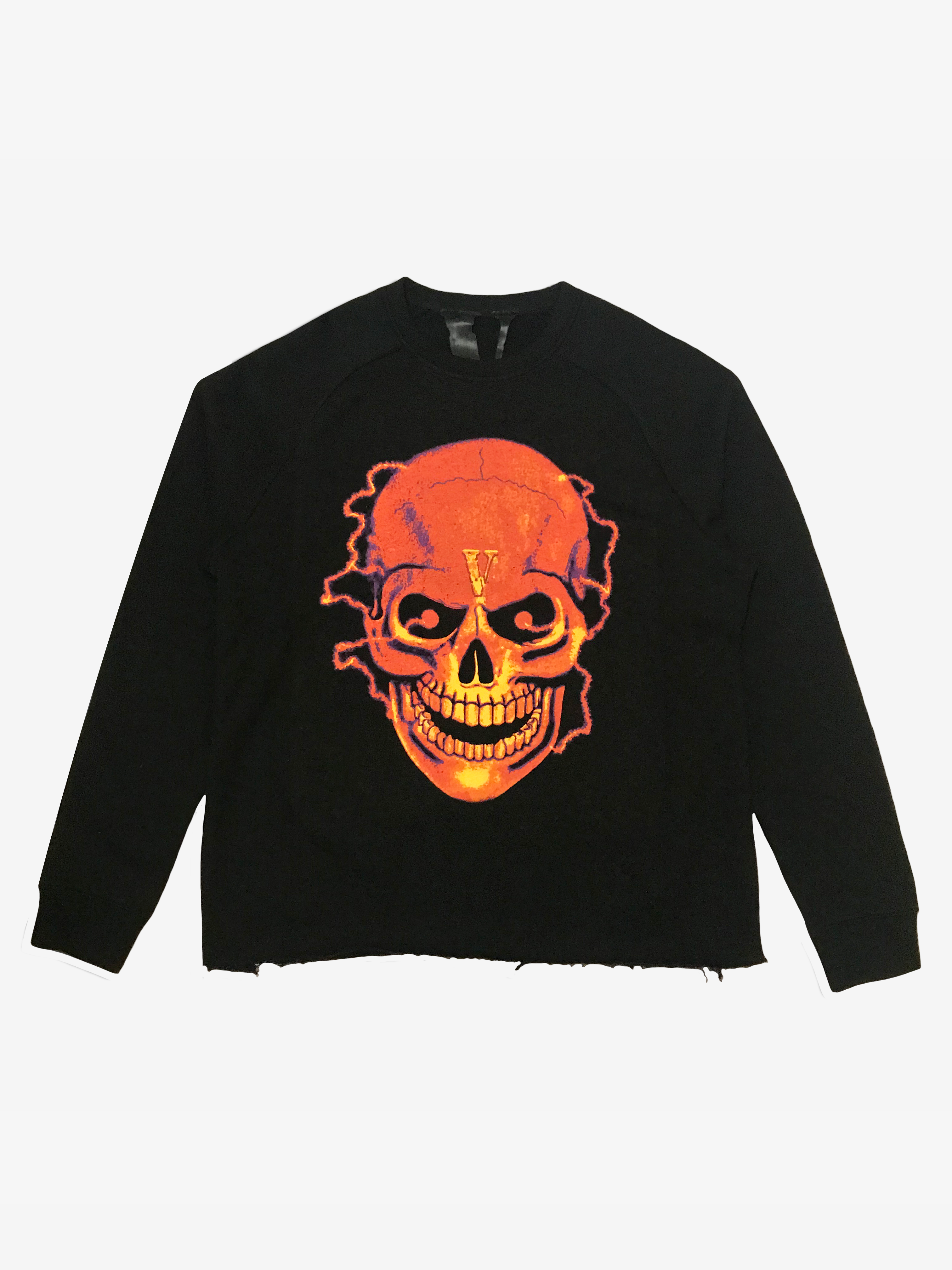 Vlone Black Shocker Skull Crewneck