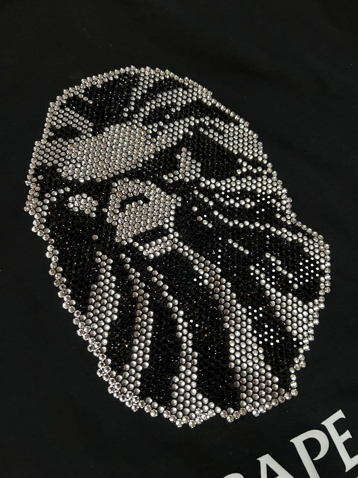 BAPE Black by A Bathing Ape Black Crystal Pullover Hoodie 3