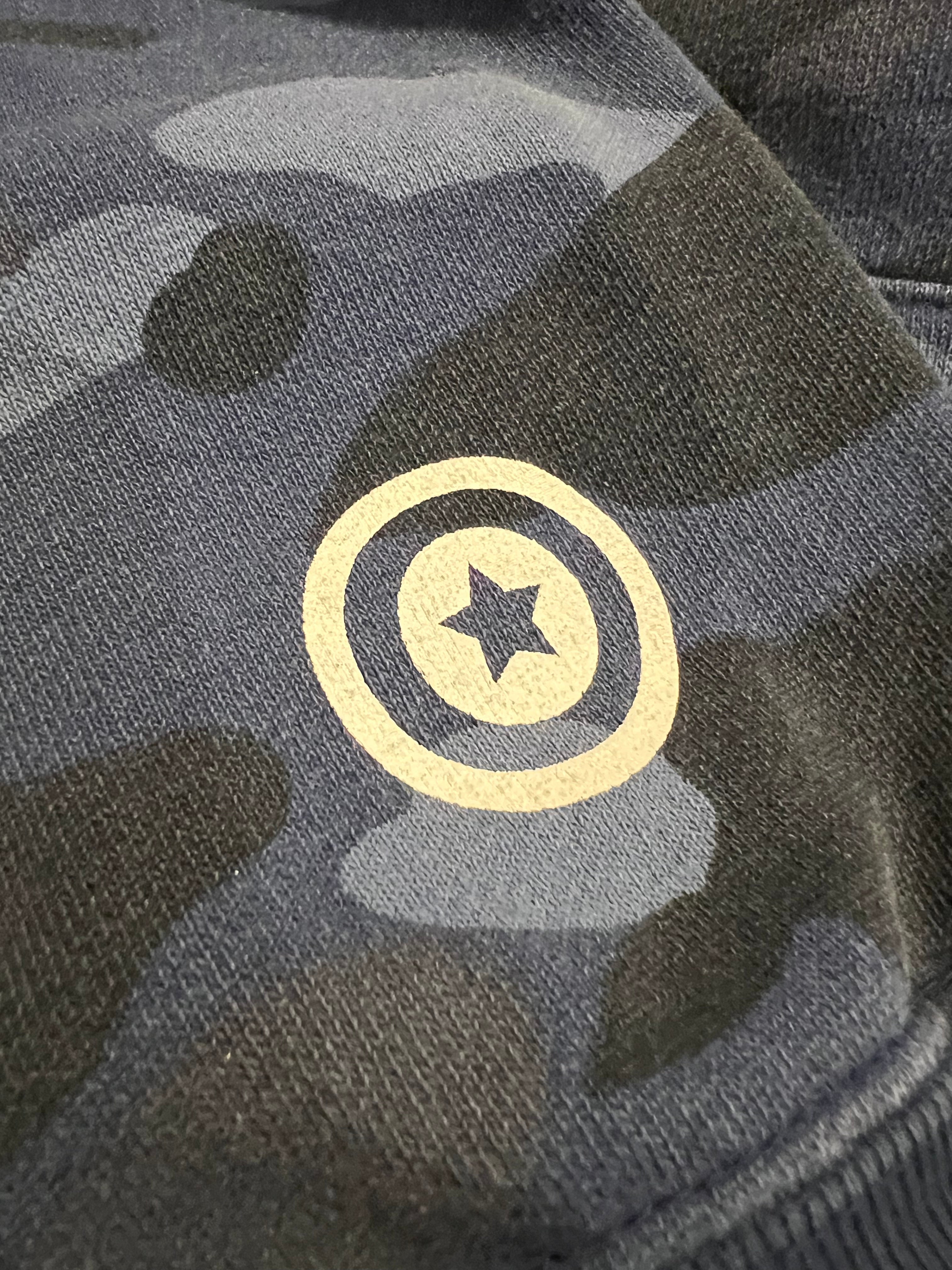 BAPE Blue Camo Tiger Shark Full Zip Up Shark Hoodie 4