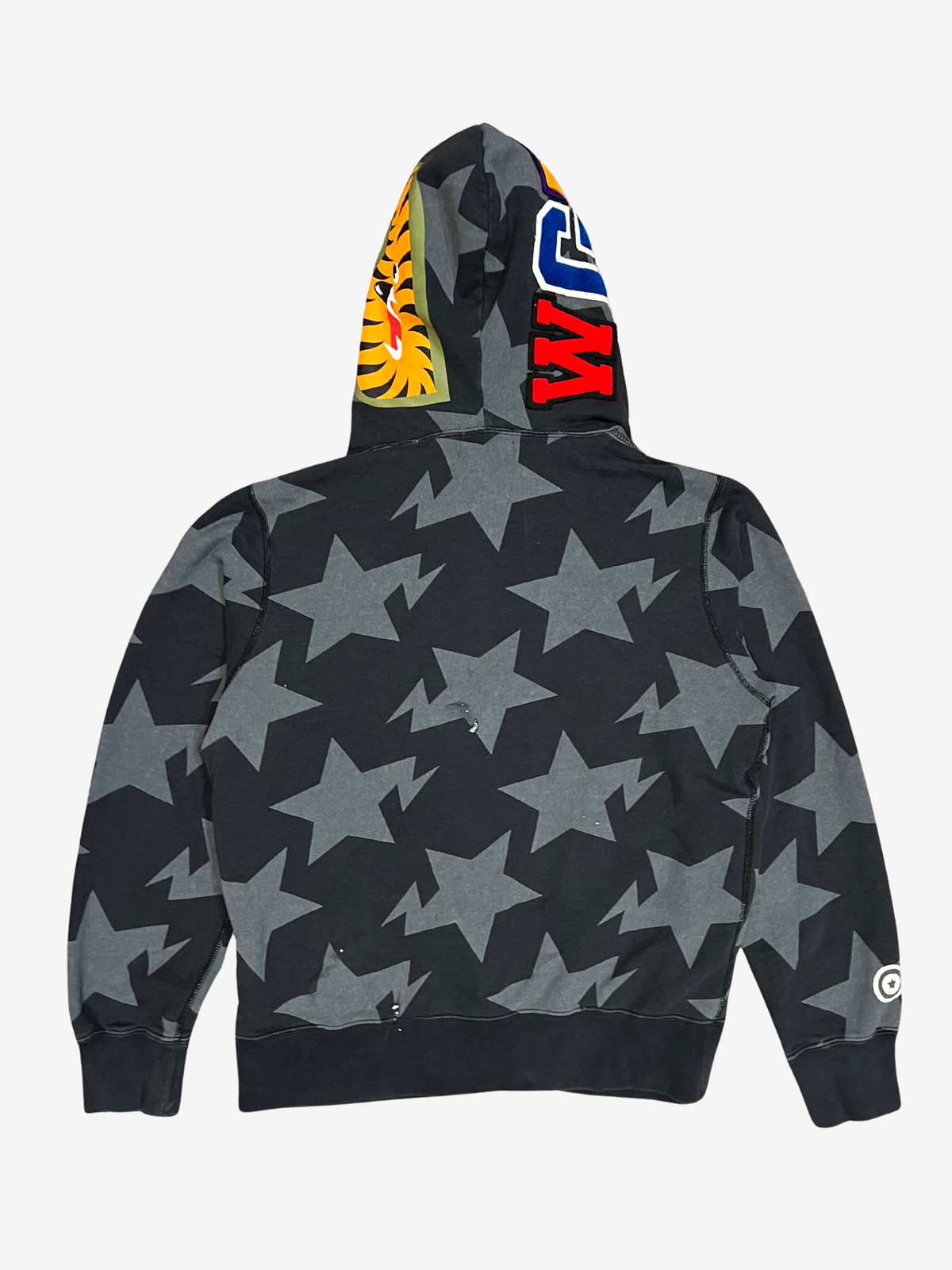 BAPE Blue Sta All Over Star Print Full Zip Up Shark Hoodie 2