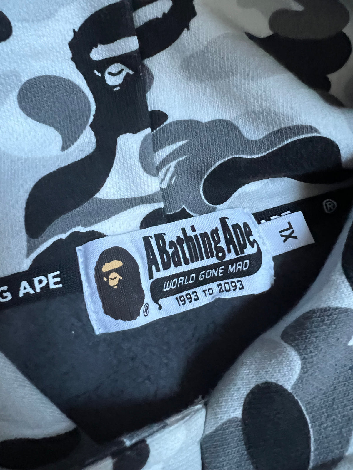 BAPE Gray ABC Camo Shark Pullover Hoodie 6