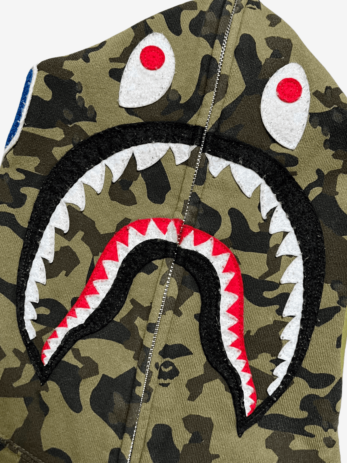 BAPE Green Desert Camo Full Zip Up Shark Hoodie 2