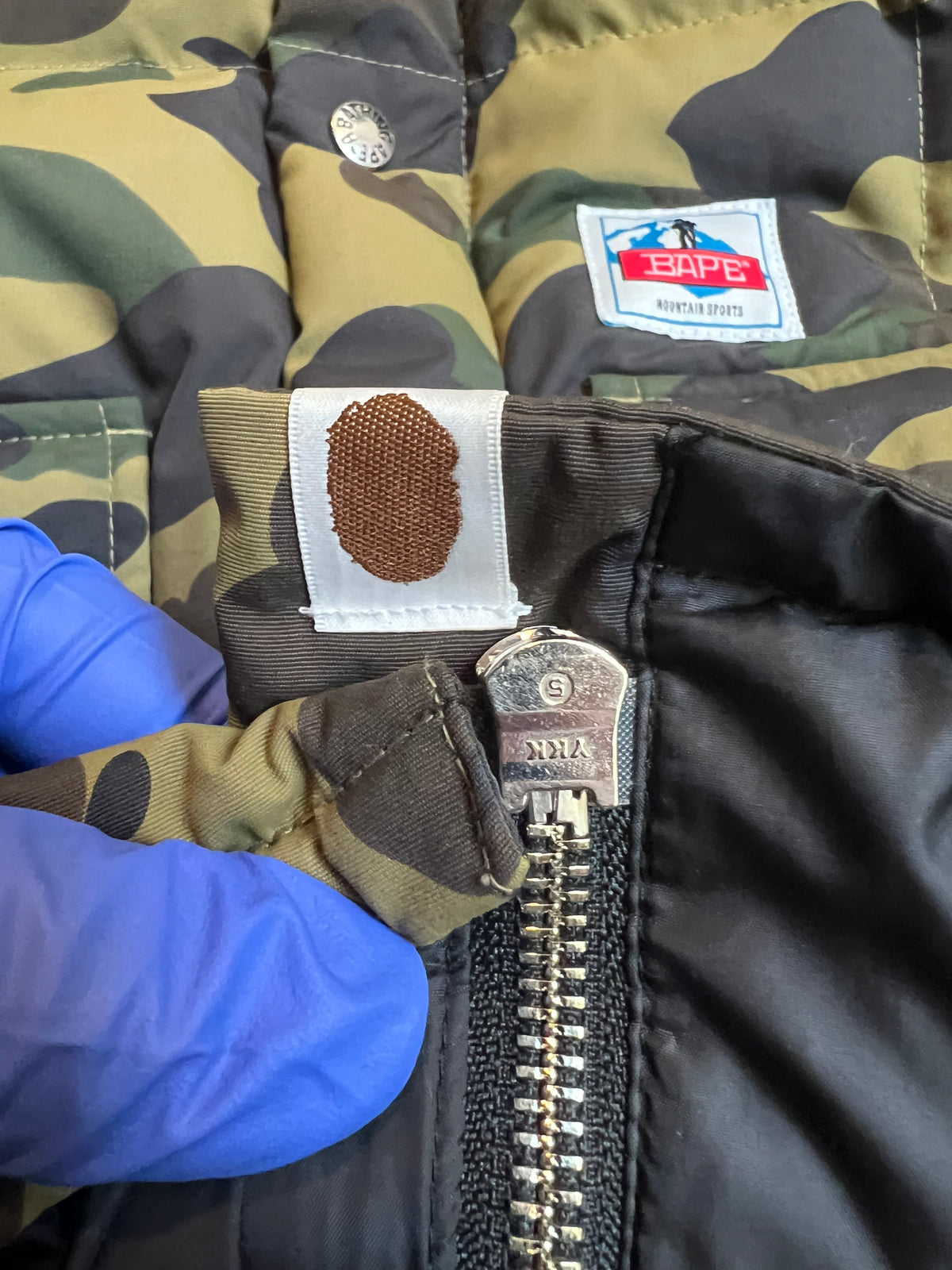 BAPE Green First Camo Puffer Down Jacket 8