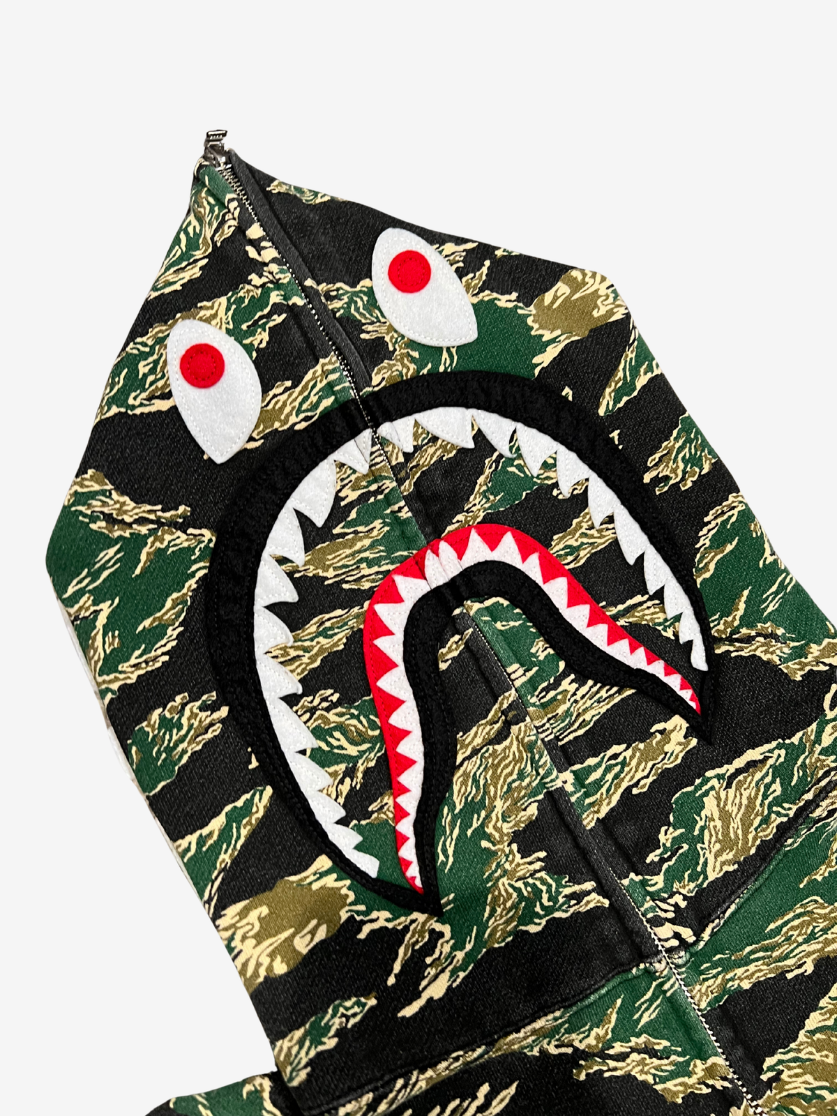 BAPE Green URSUS Forest Camo Full Zip Up Shark Hoodie 3