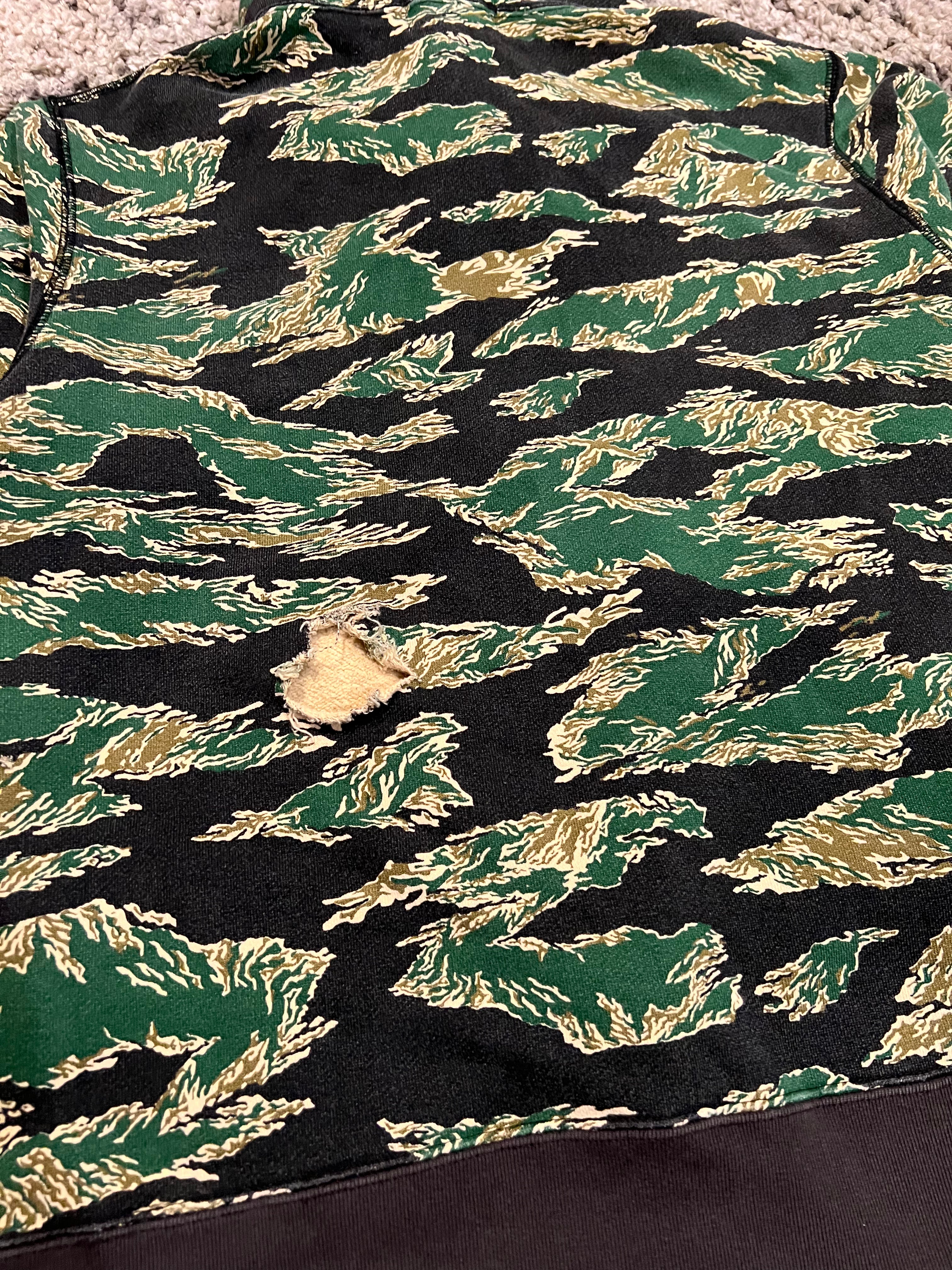 BAPE Green URSUS Forest Camo Full Zip Up Shark Hoodie 7