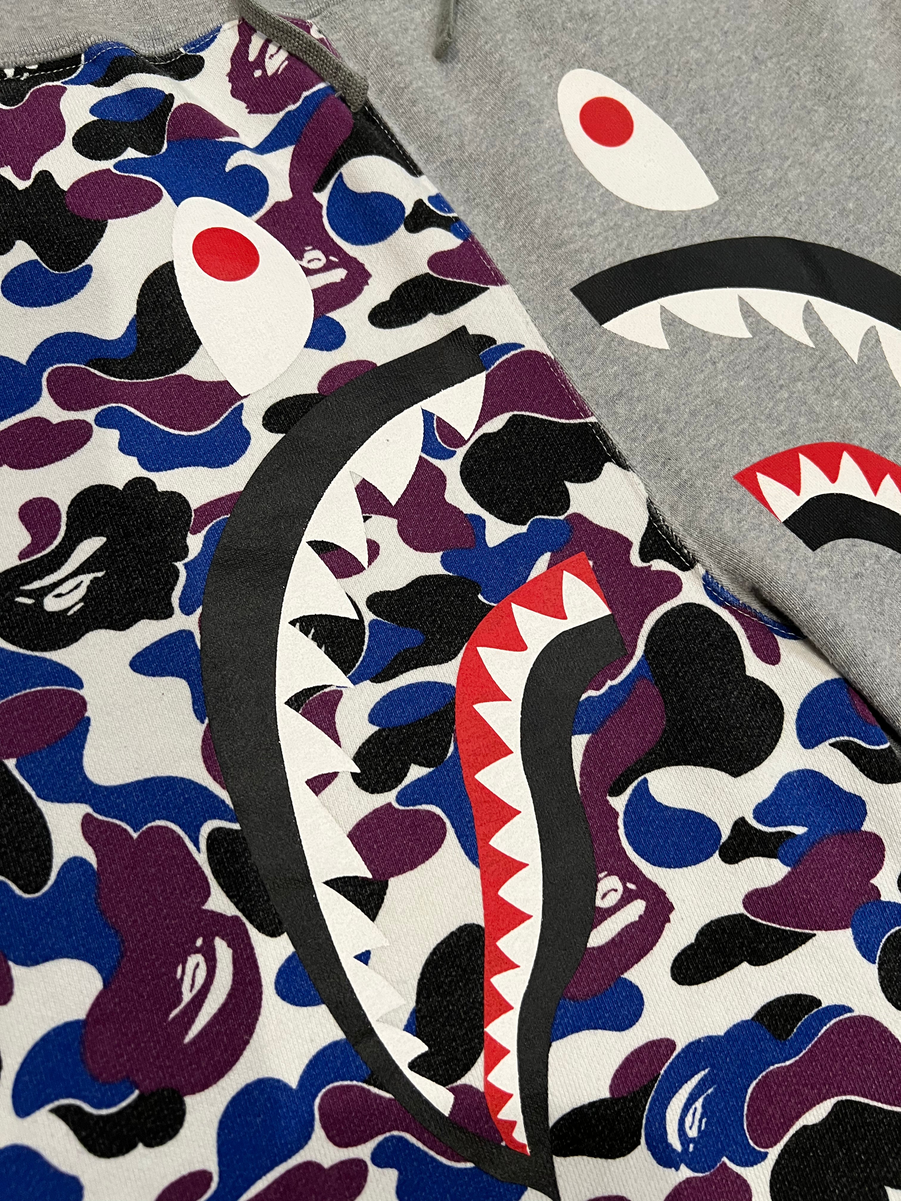 BAPE Grey Hong Kong Store Exclusive Camo Shark Shorts 3