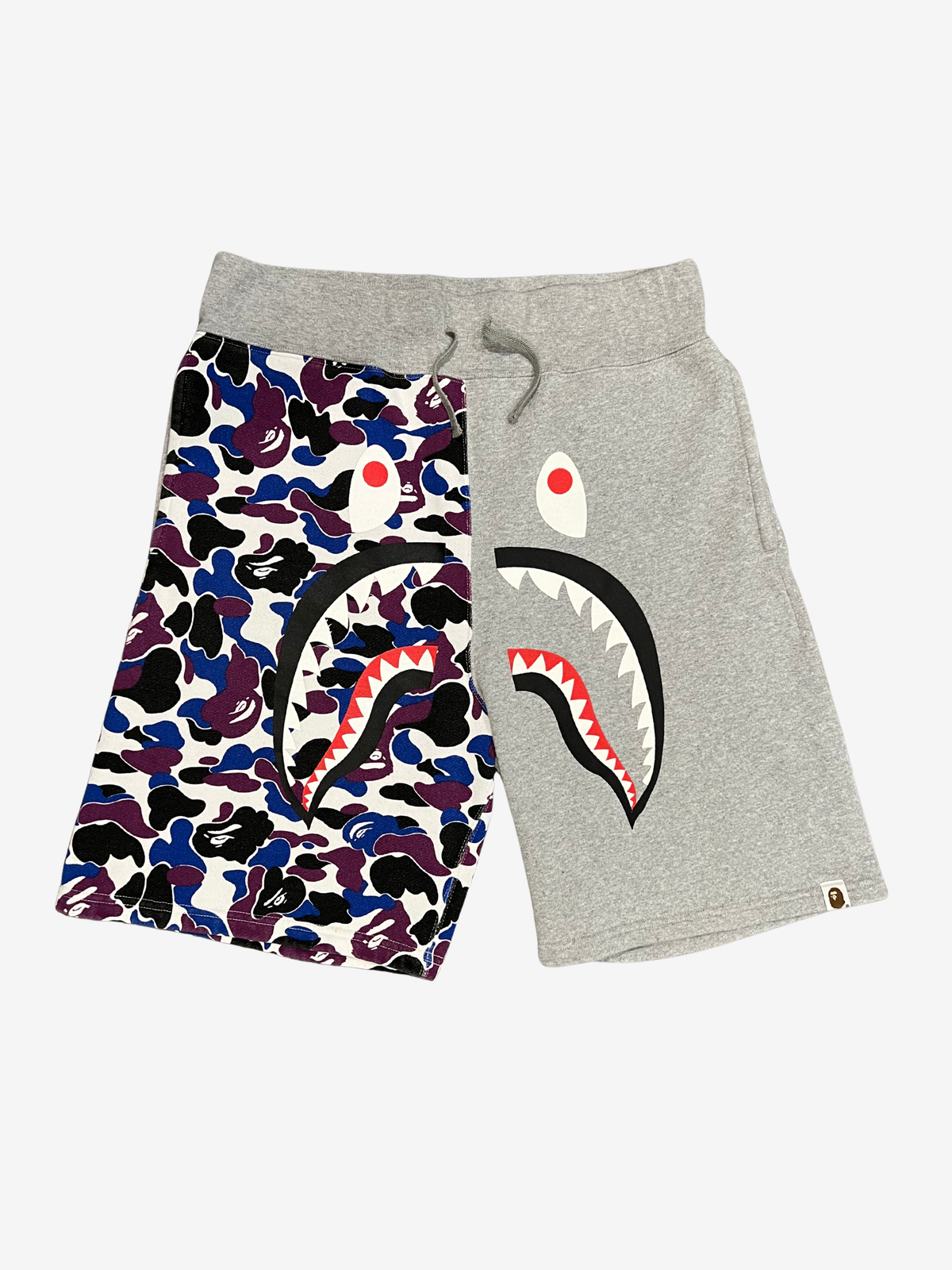 BAPE Grey Hong Kong Store Exclusive Camo Shark Shorts