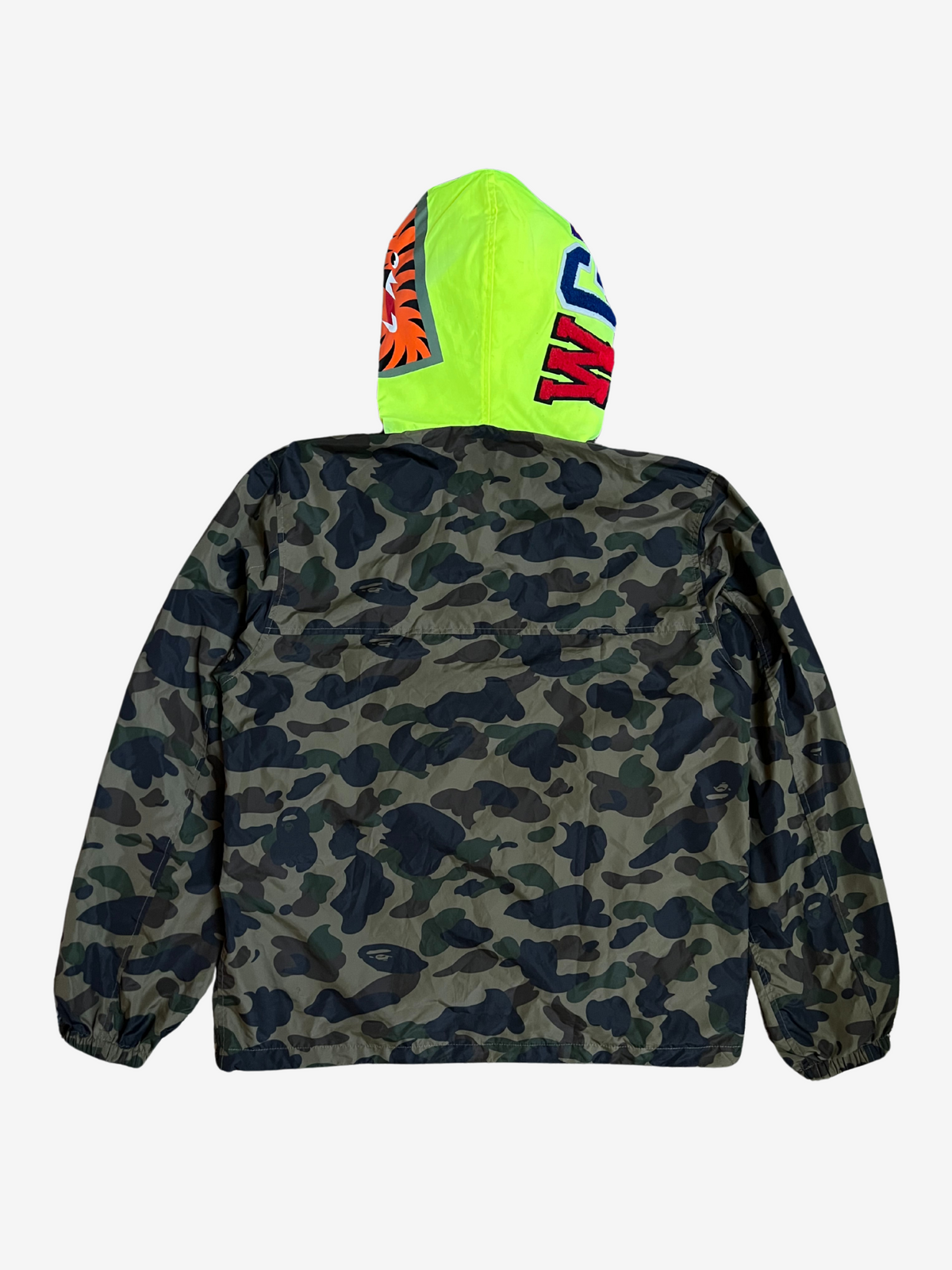 BAPE Lime Green 1st Camo Full Zip Shark Windbreaker 2