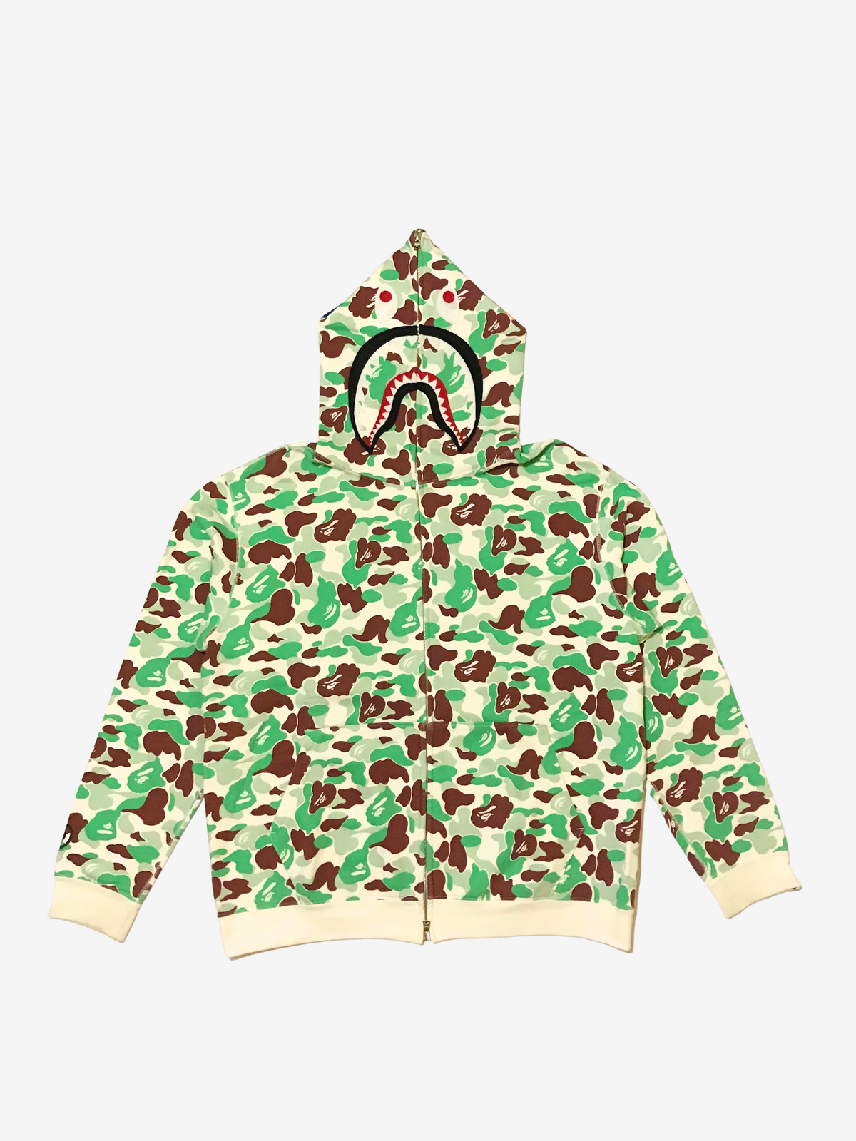 BAPE Mint 2007 Sendai Store Exclusive Camo Full Zip Up Shark Hoodie