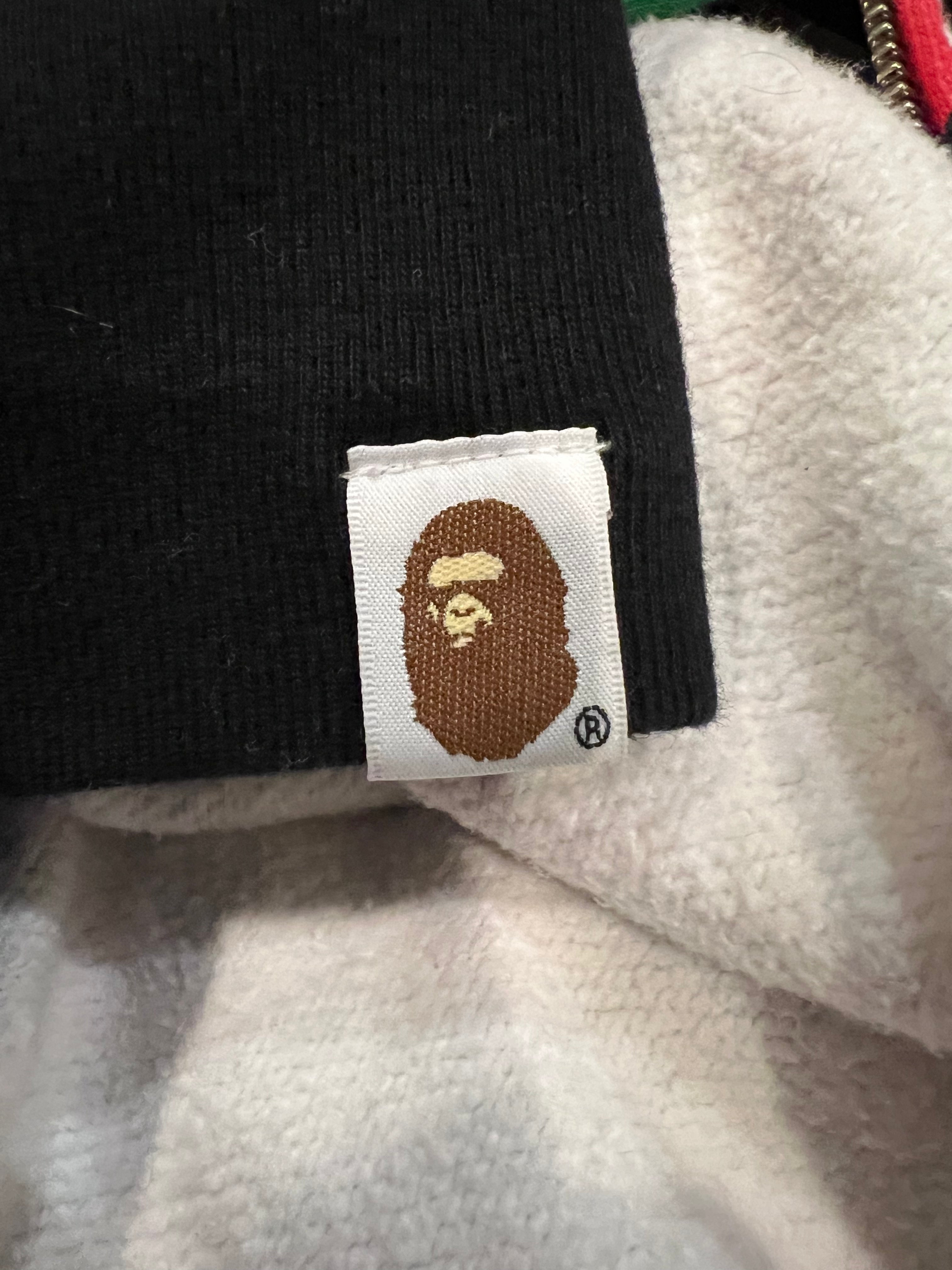 BAPE Red/Green 2024 Dubai Store Exclusive Camo Full Zip Up Shark Hoodie 7