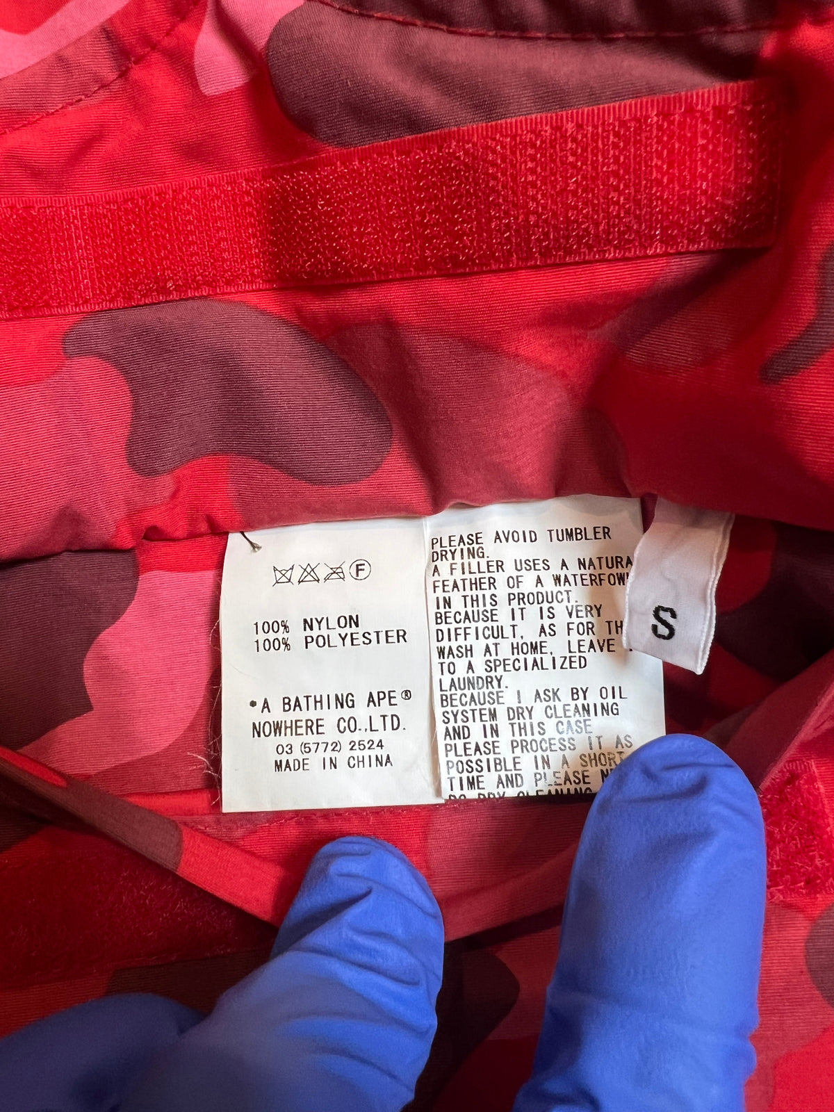 BAPE Red Pink Camo Reversible Down Puffer Jacket 7
