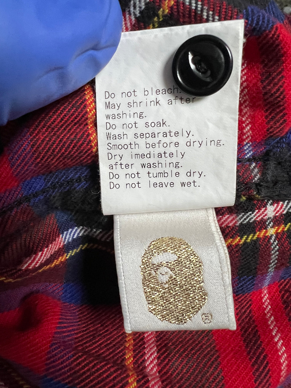 BAPE Red Plaid Pirate Store Button Up Long Sleeve Shirt 8