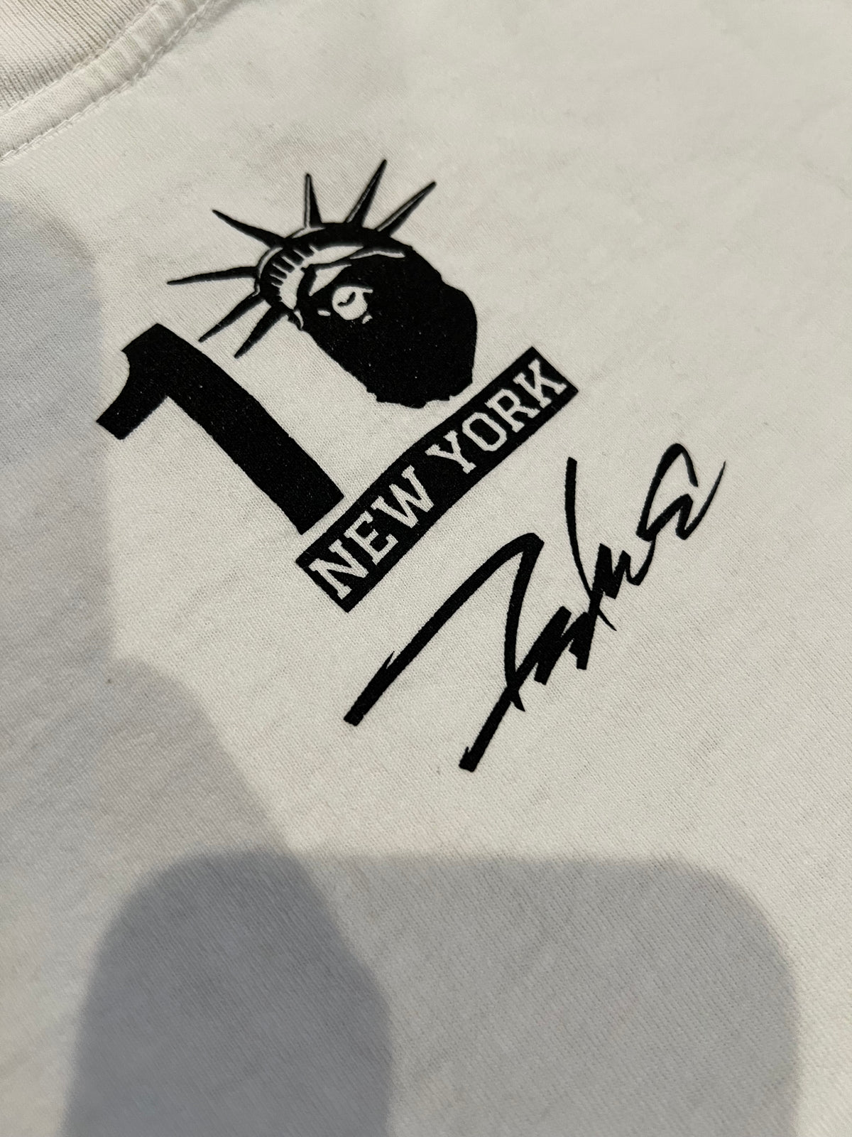 BAPE White NYC King Kong Ape Head T-Shirt 6