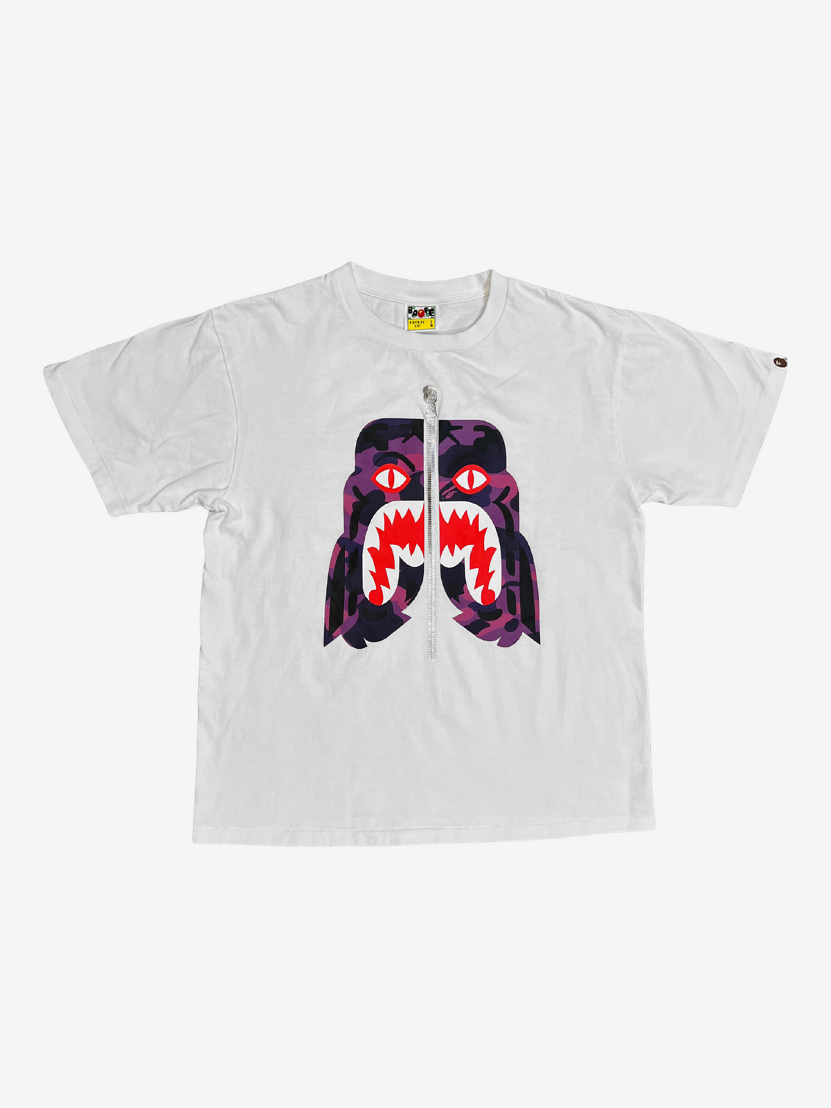 BAPE White Purple Tiger Shark T-Shirt