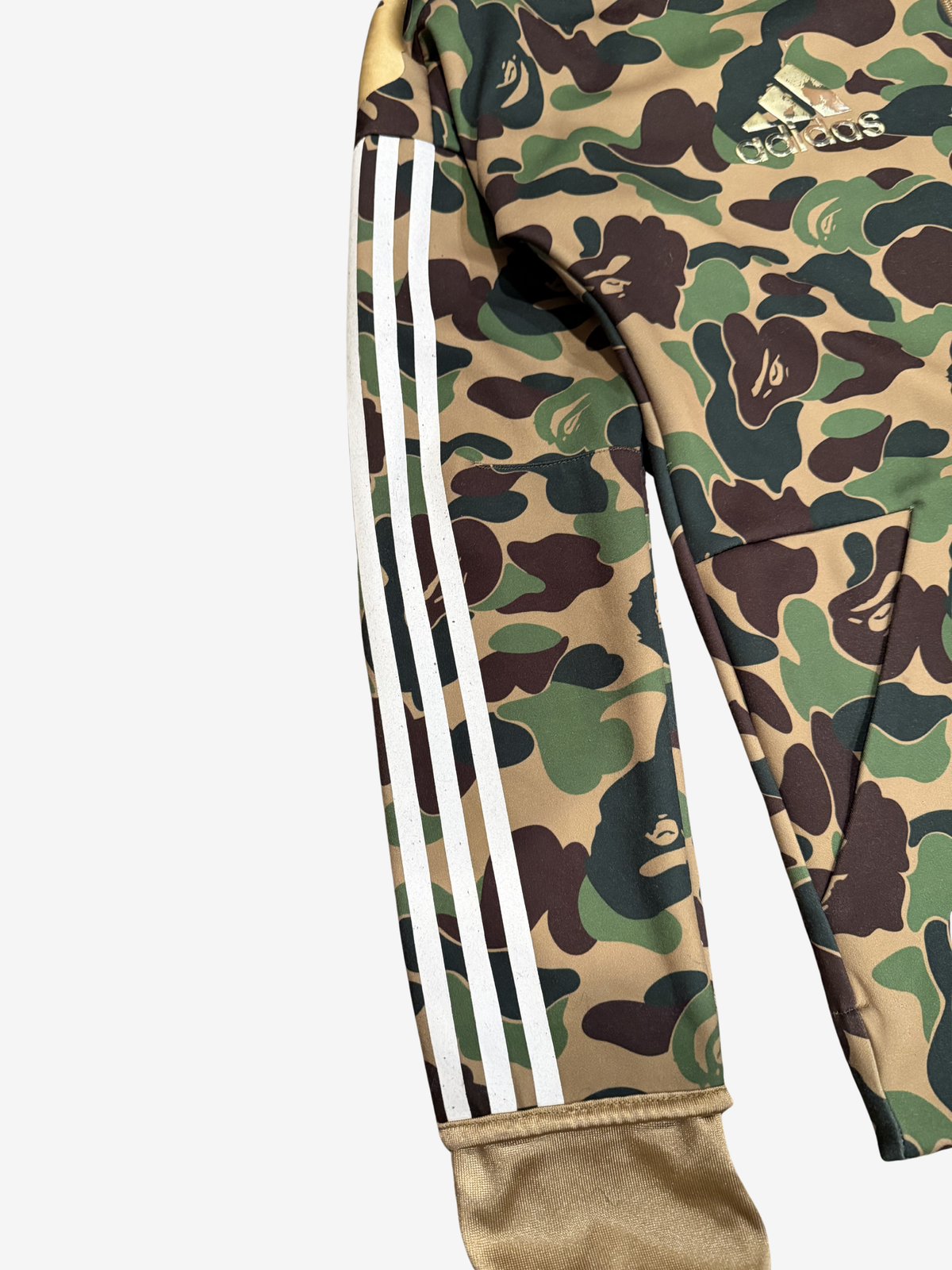 BAPE x Adidas Green Camo Full Zip Up Shark Hoodie 4