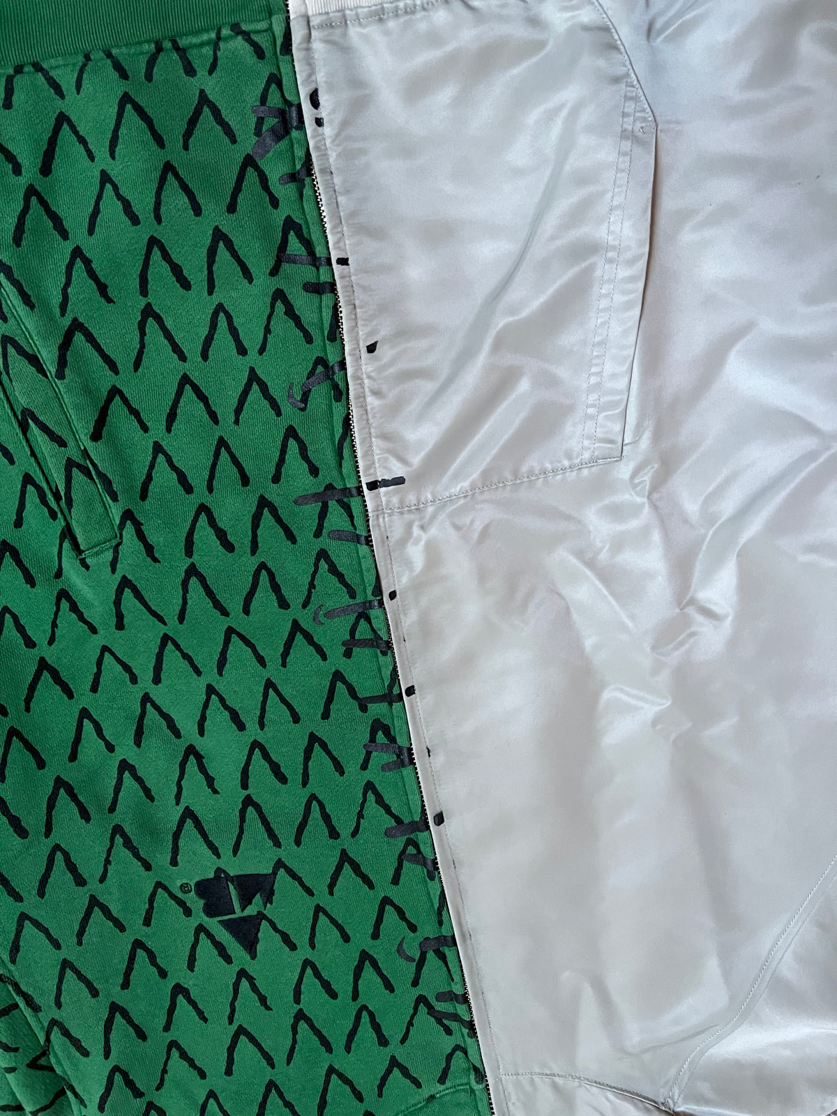 BAPE x Ambush Gray/Green Half Jacket Full Zip Up Shark Hoodie 4
