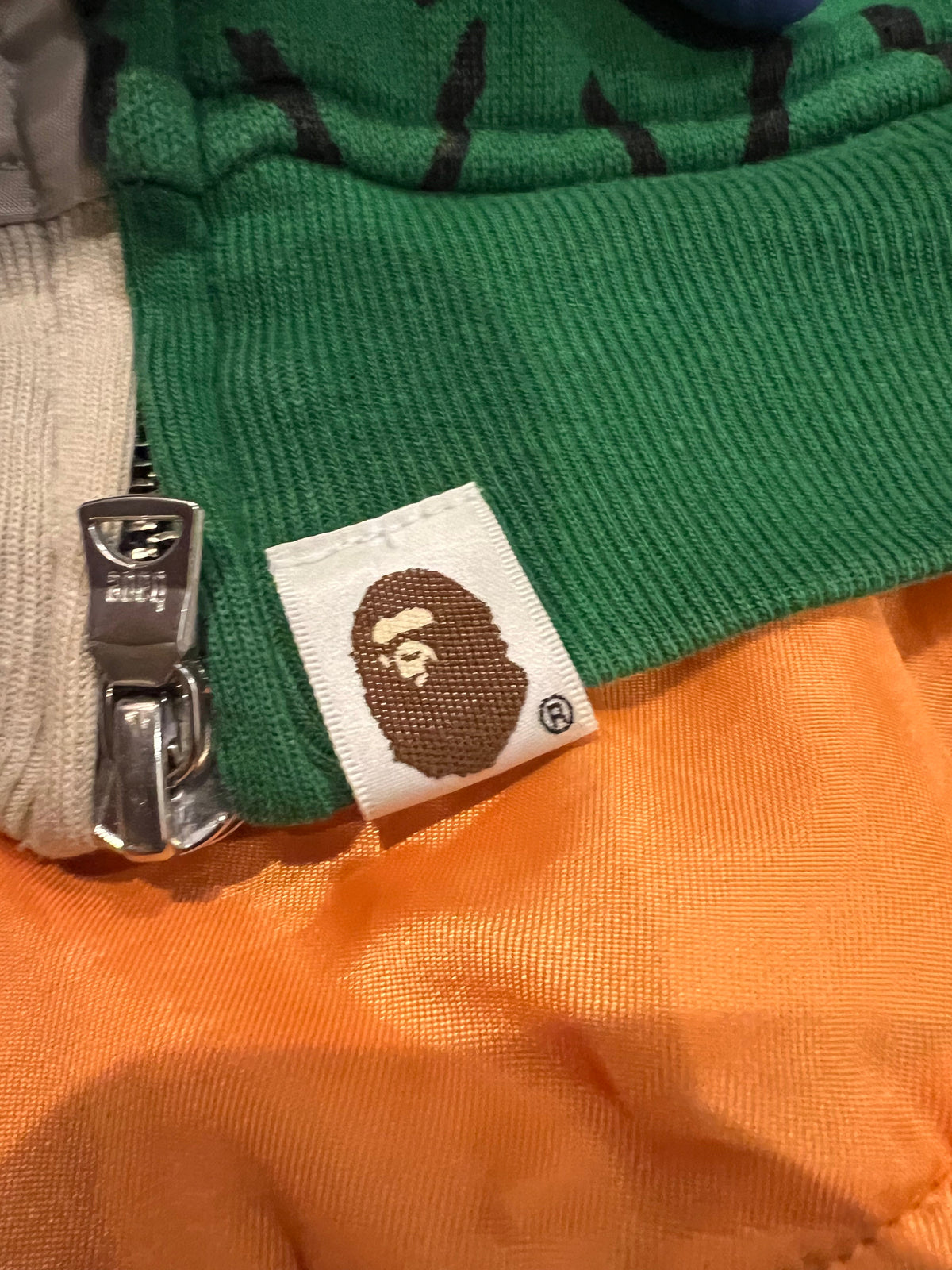 BAPE x Ambush Gray/Green Half Jacket Full Zip Up Shark Hoodie 9