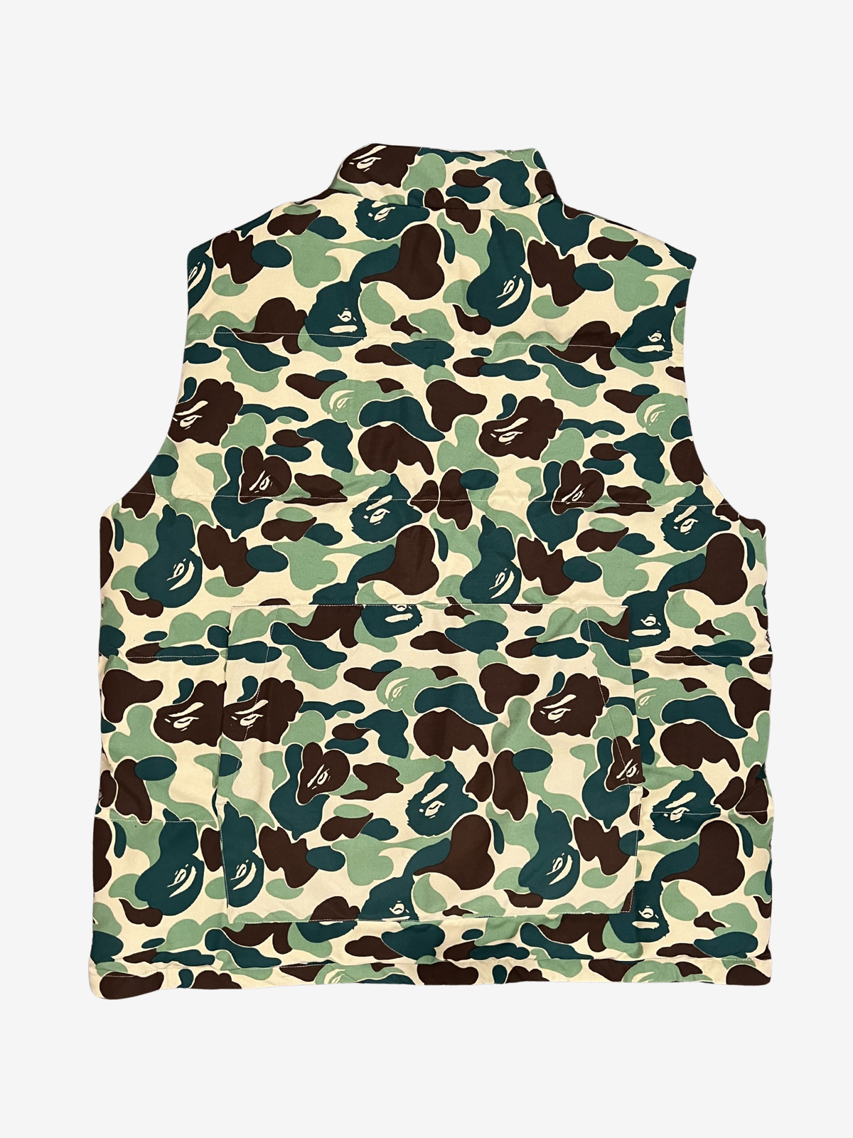 BAPE x Canada Goose Green Camo Puffer Vest 2
