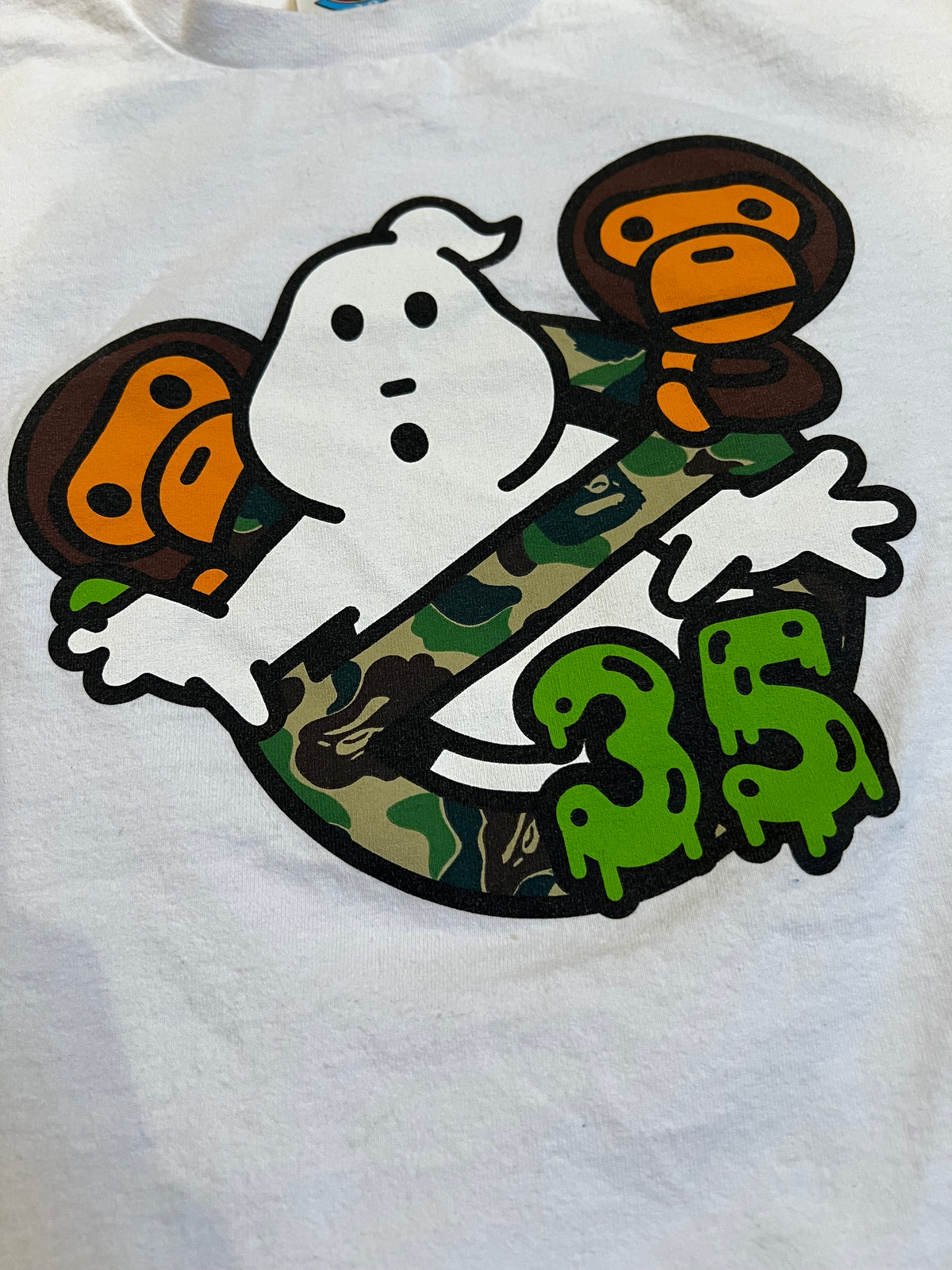 BAPE x Ghost Busters White 30th Anniversary T-Shirt 3