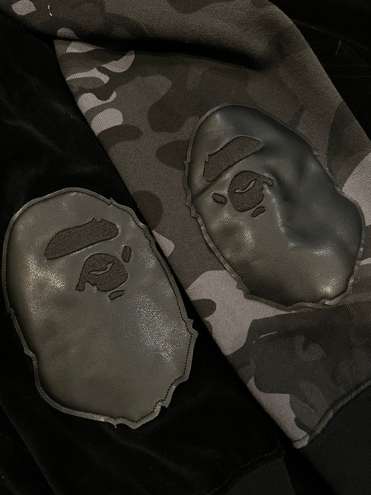 BAPE x Mastermind Japan Black Skeleton Head Full Zip Up Shark Hoodie 4