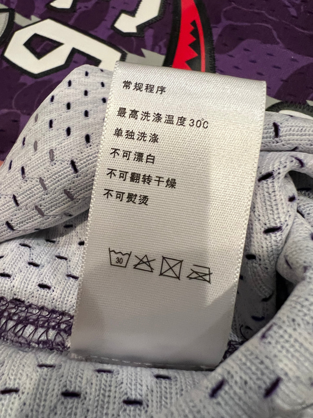 BAPE x Mitchell & Ness Purple Raptors Jersey 8