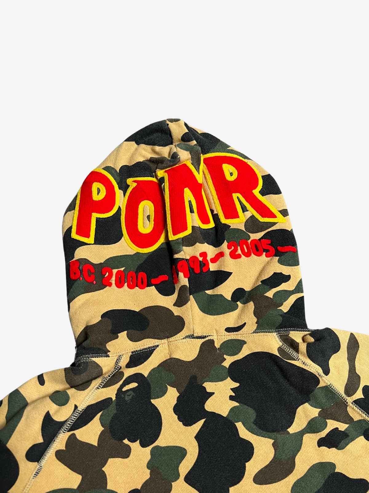 BAPE Yellow 1st Camo PONR Half Zip Up Shark Hoodie 4