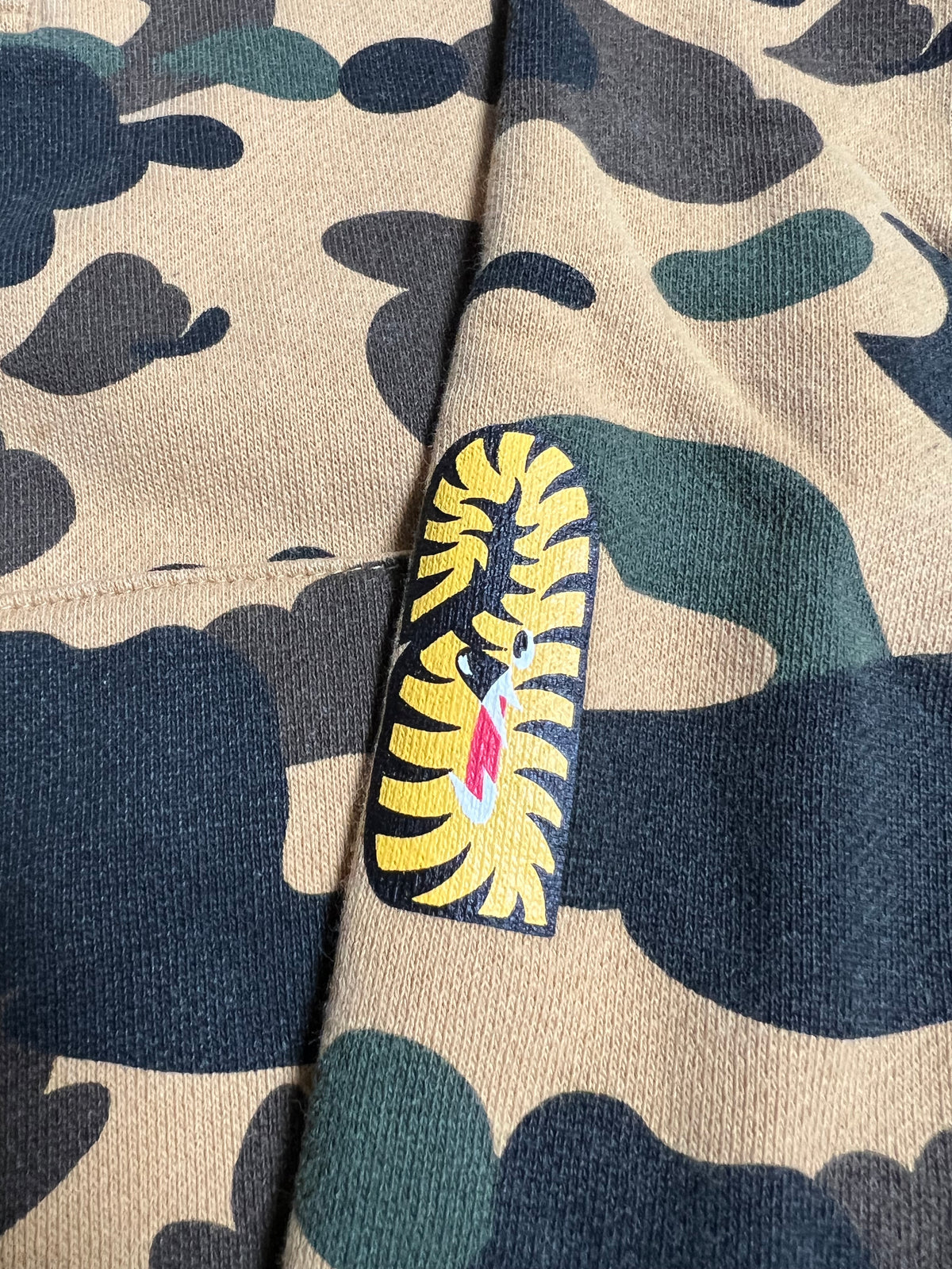 BAPE Yellow 1st Camo PONR Half Zip Up Shark Hoodie 5