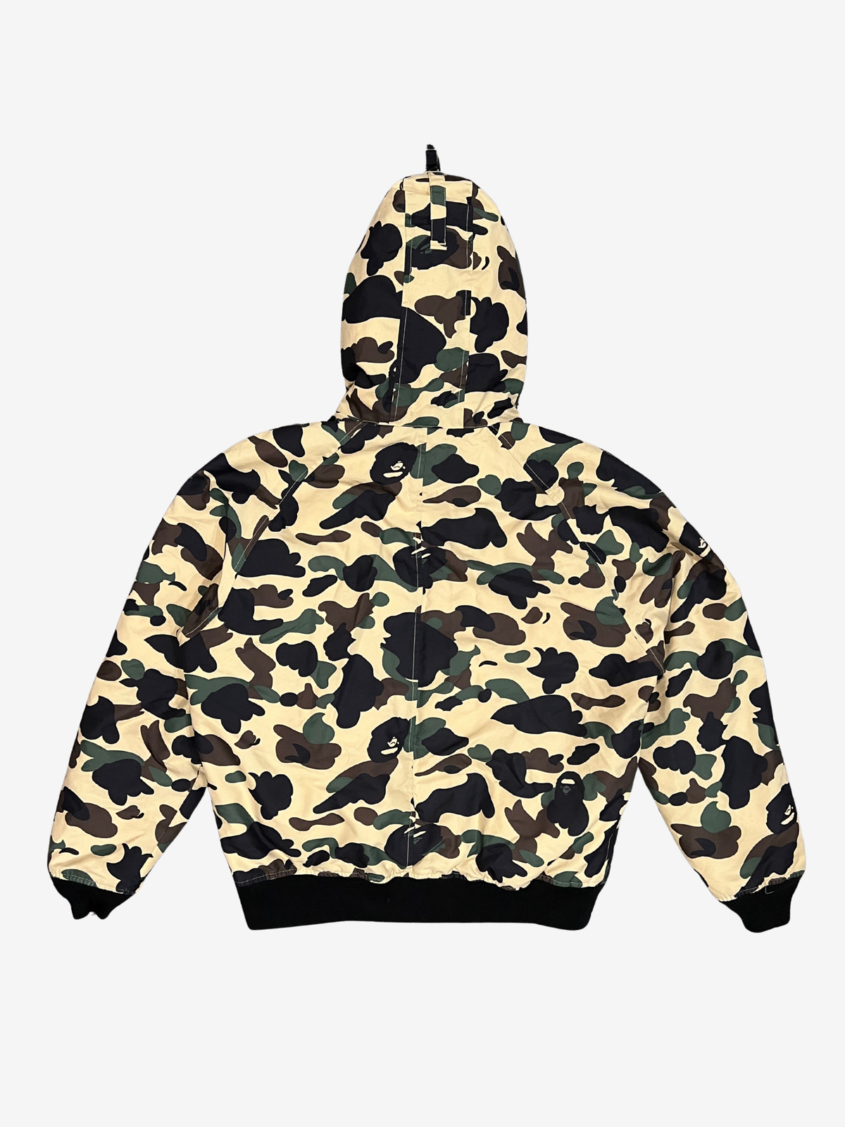BAPE Yellow First Camo Puffer Jacket 2