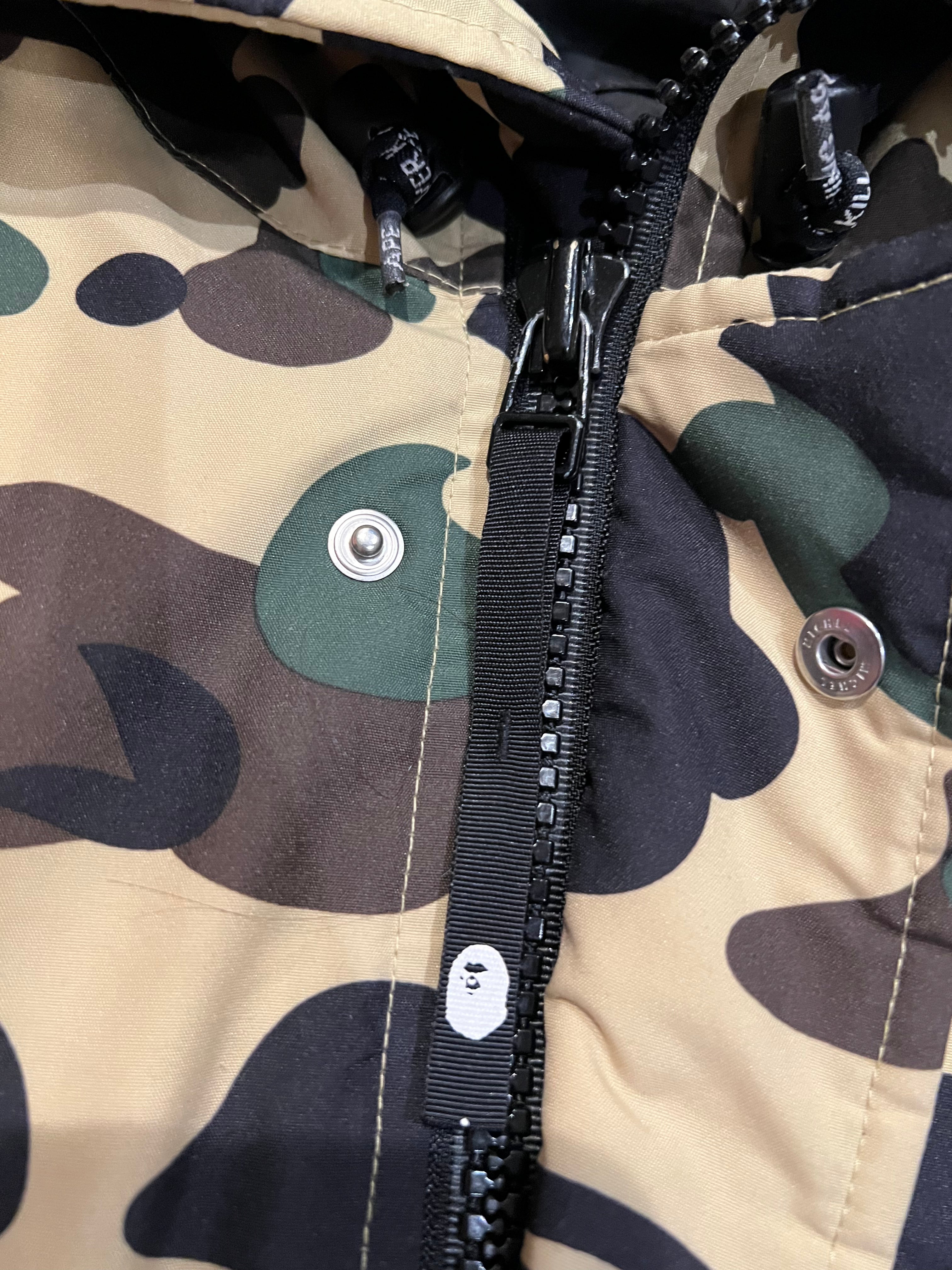 BAPE Yellow First Camo Puffer Jacket 5