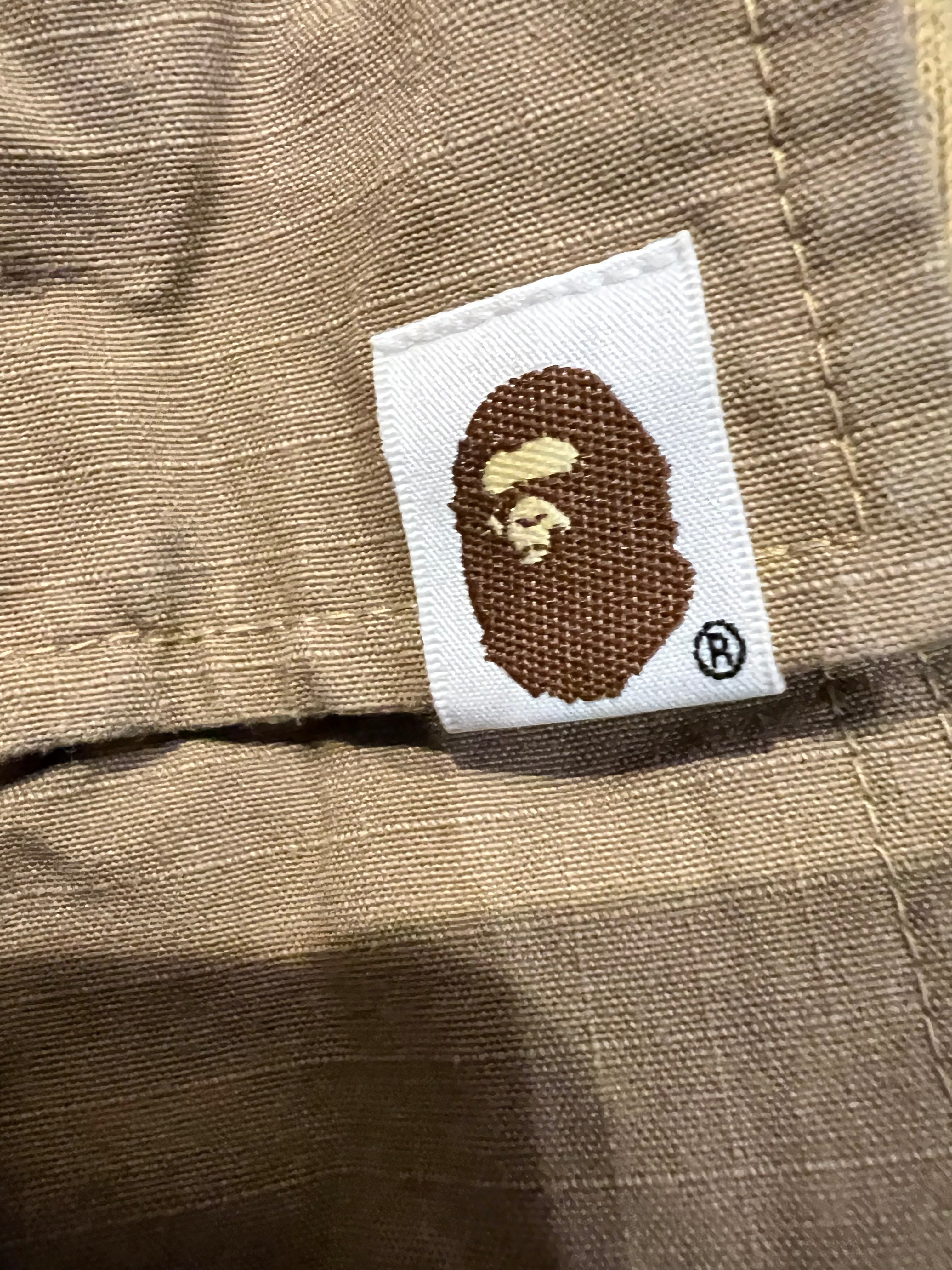 BAPE Yellow First Camo Tiger Shark Cargo Jogger Pants 5