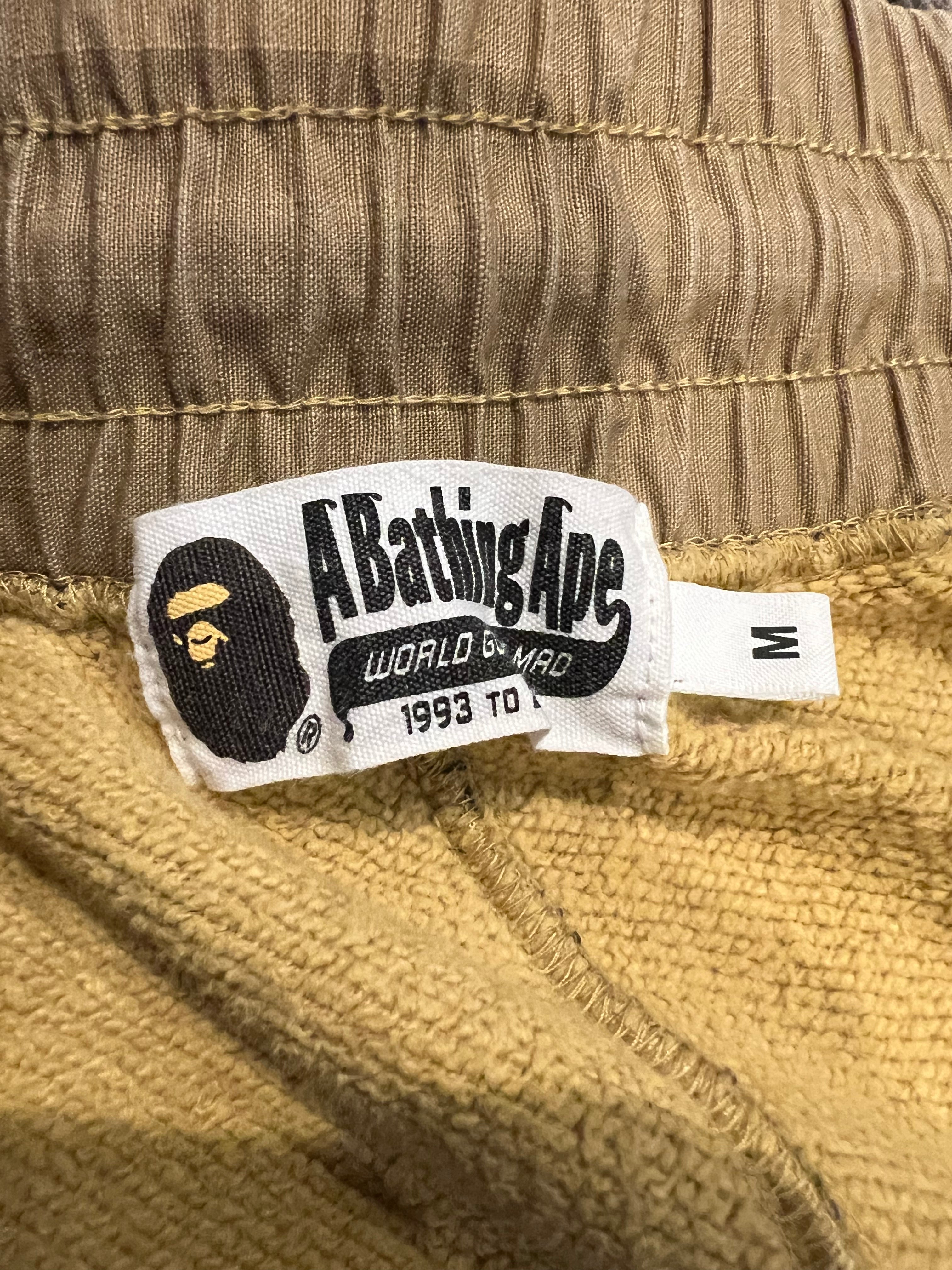 BAPE Yellow First Camo Tiger Shark Cargo Jogger Pants 8
