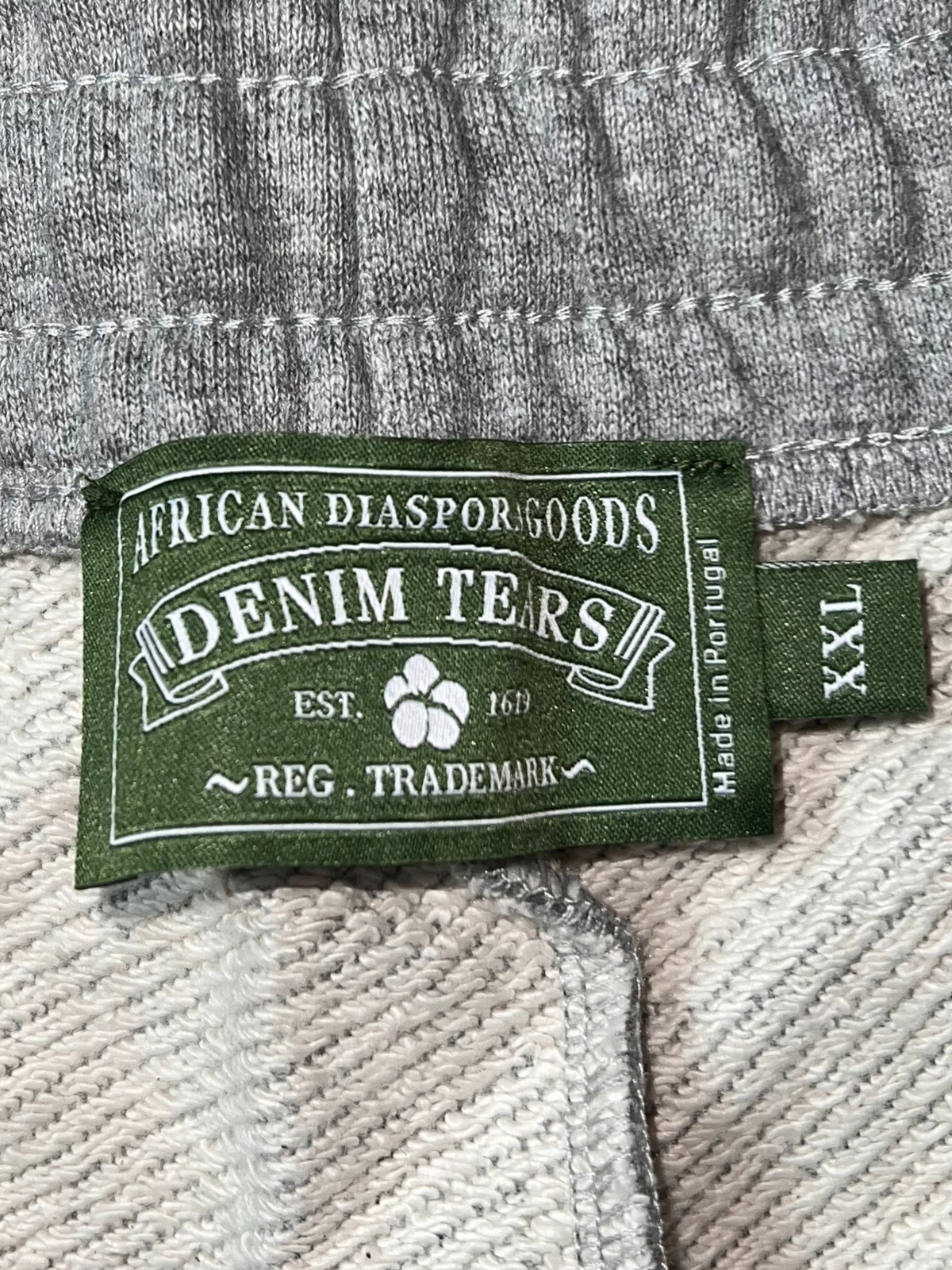 Denim Tears Grey Cotton Wreath Sweatpants 2