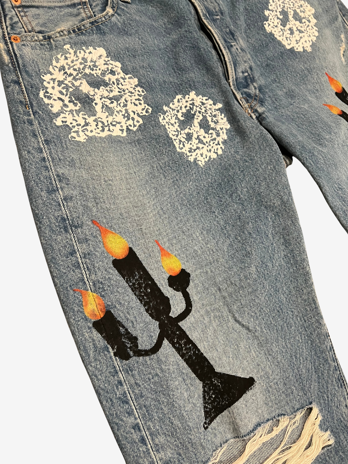 Denim Tears x Virgil Abloh Candle Stick Levi's Denim Jean 7