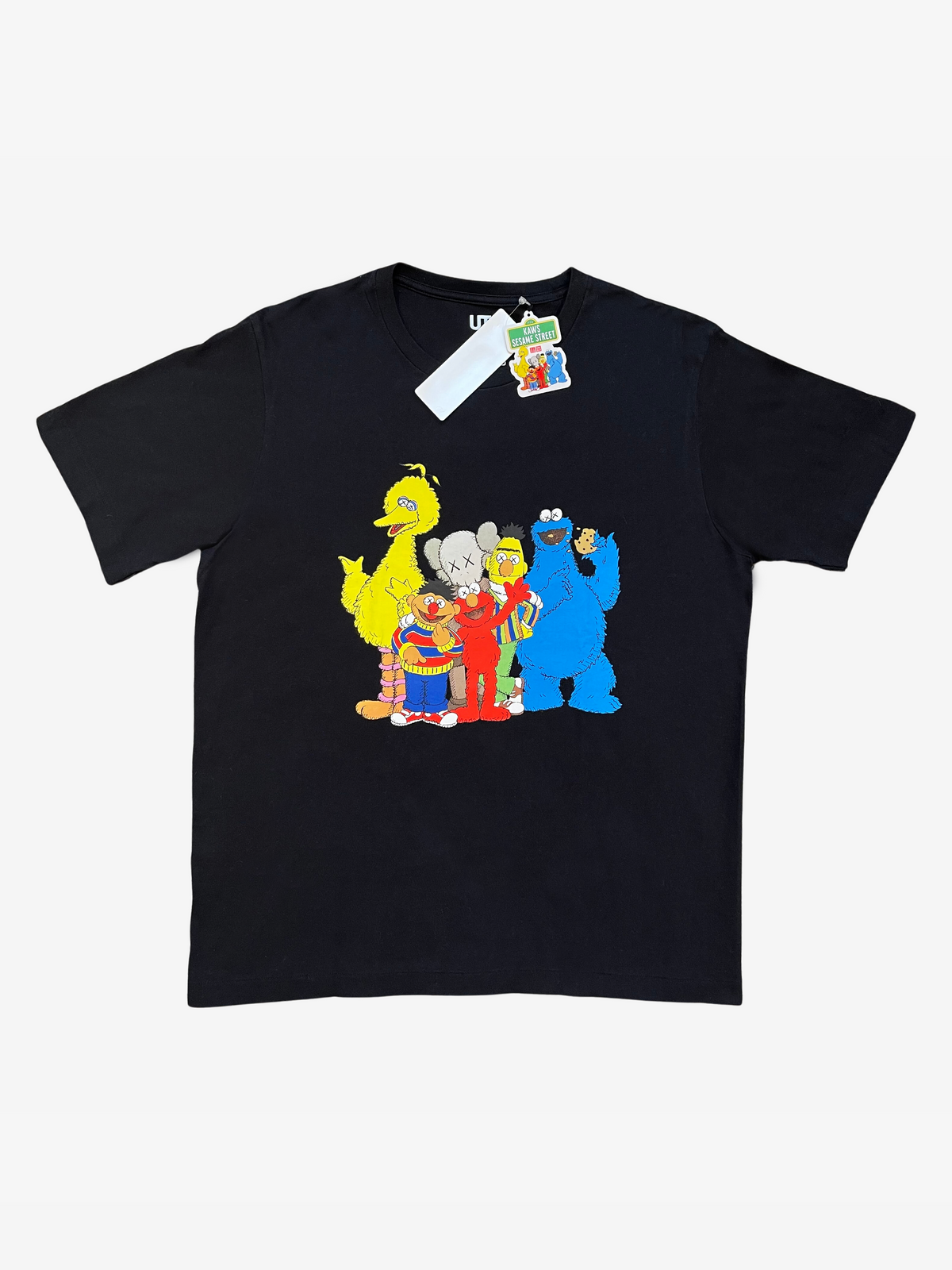 Kaws x Uniqlo x Sesame Street Black Group #2 T-Shirt