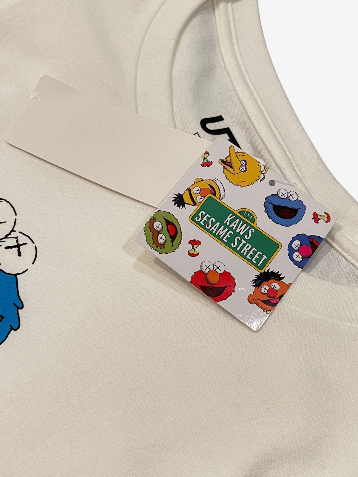 Kaws x Uniqlo x Sesame Street White Cookie Monster T-Shirt 2