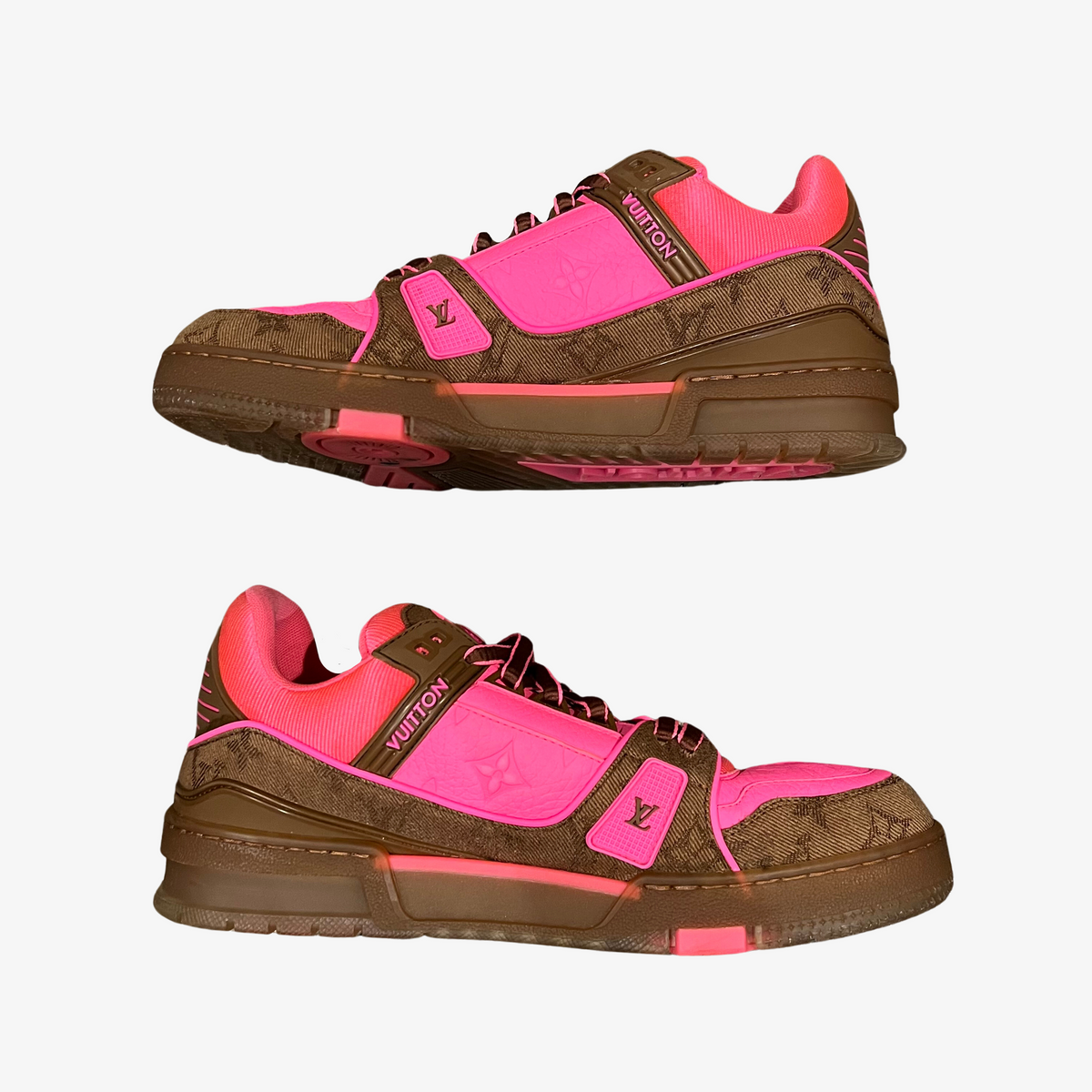 Louis Vuitton Pink & Brown Trainer Sneaker 2