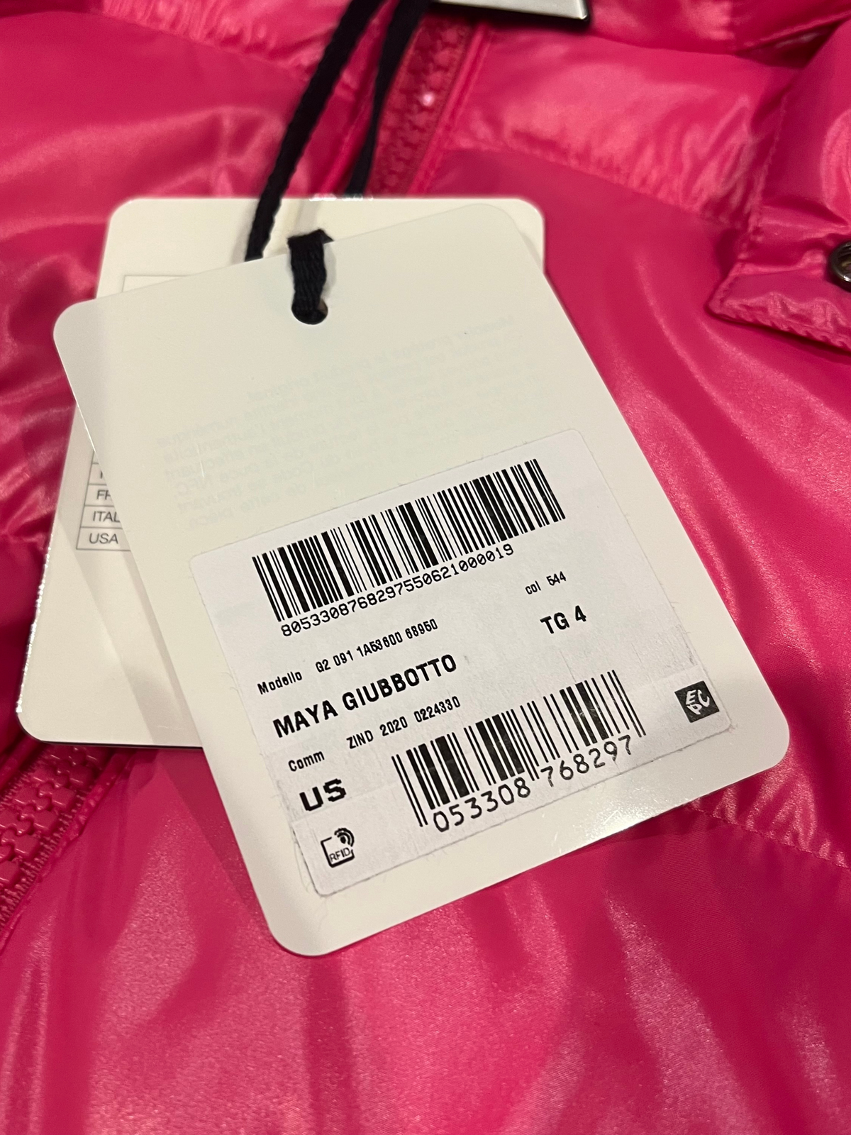 Moncler Pink Maya Short Down Jacket 9
