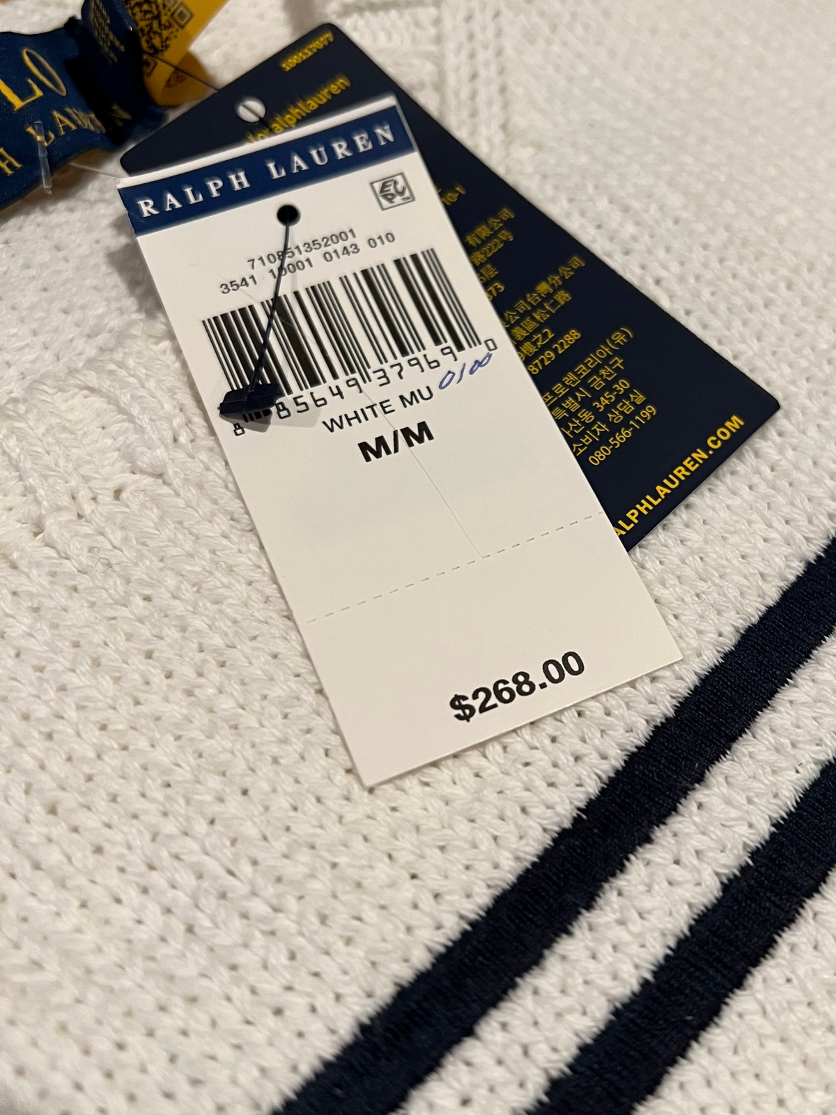 Polo Ralph Lauren Cream Cotton Knit Sweater 3
